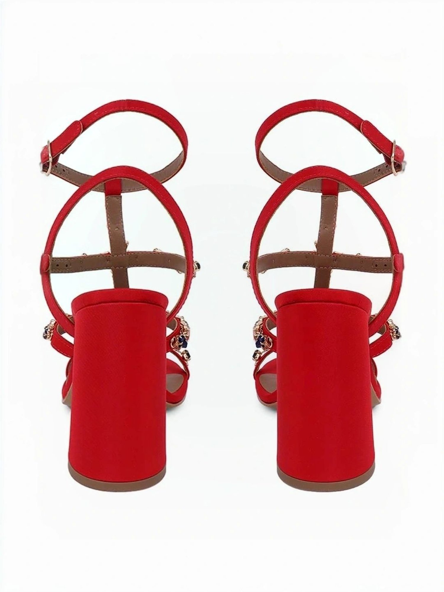 Saint G Women's Gretel Red Ankle Strap Sandals