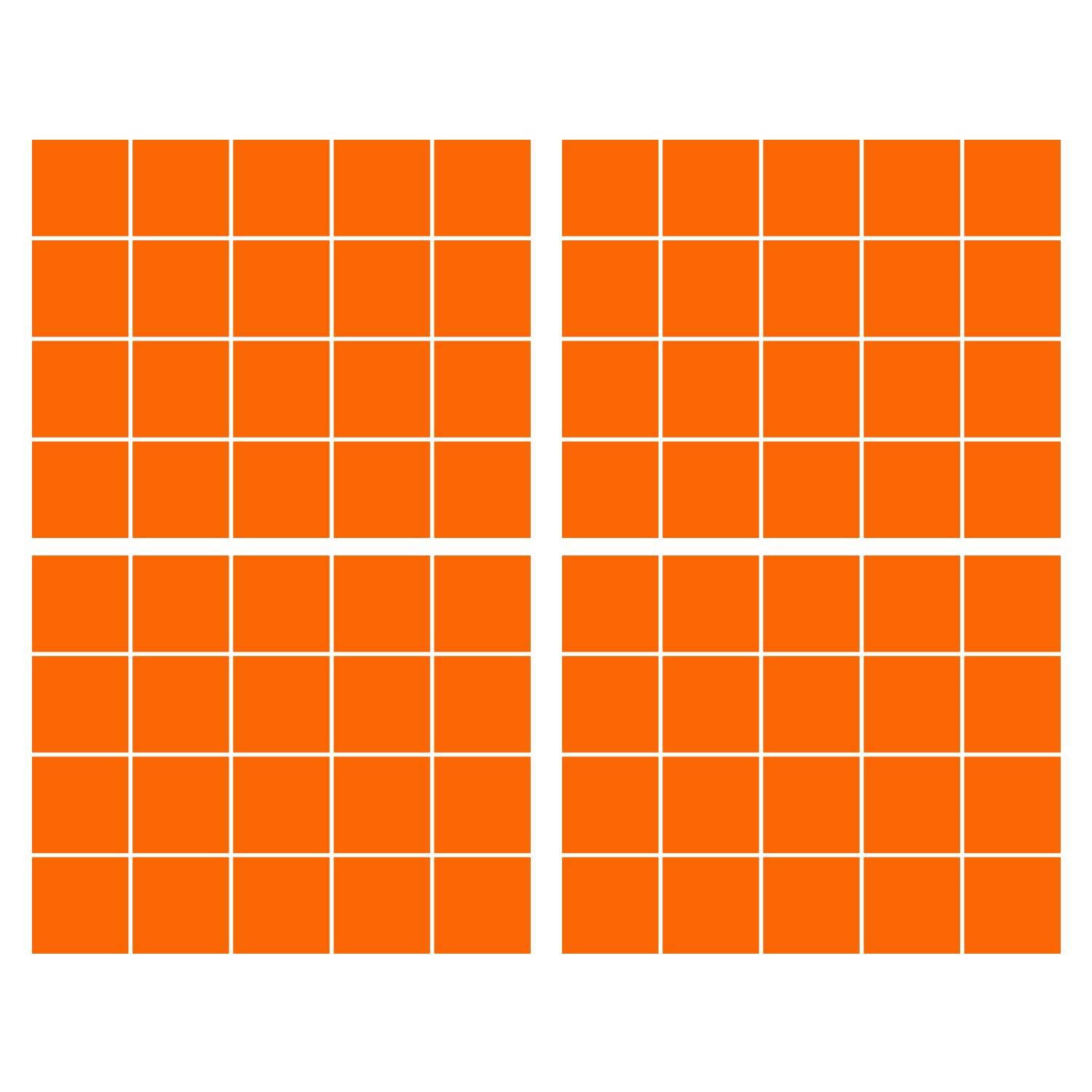 LiteMark 5.5 Inch Golden Yellow Square Decals - Pack of 8