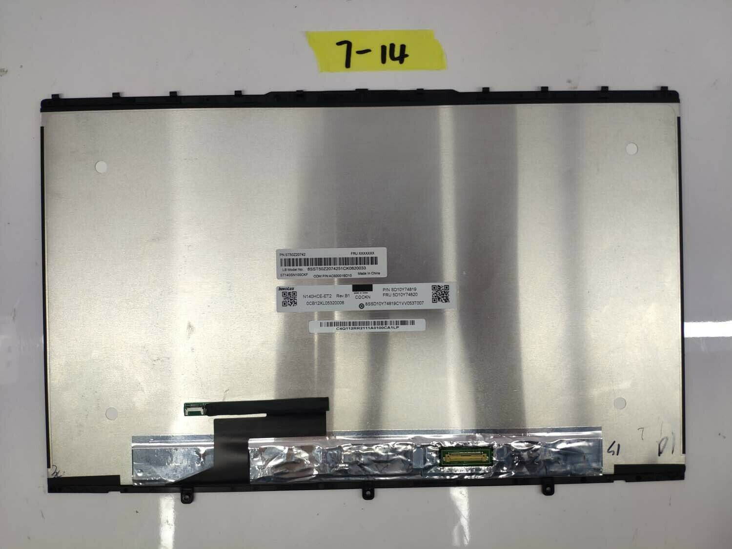 For Yoga 7-14ITL5 (ideapad) 82BH 14" LCD touch screen assembly FHD 5D10S39670