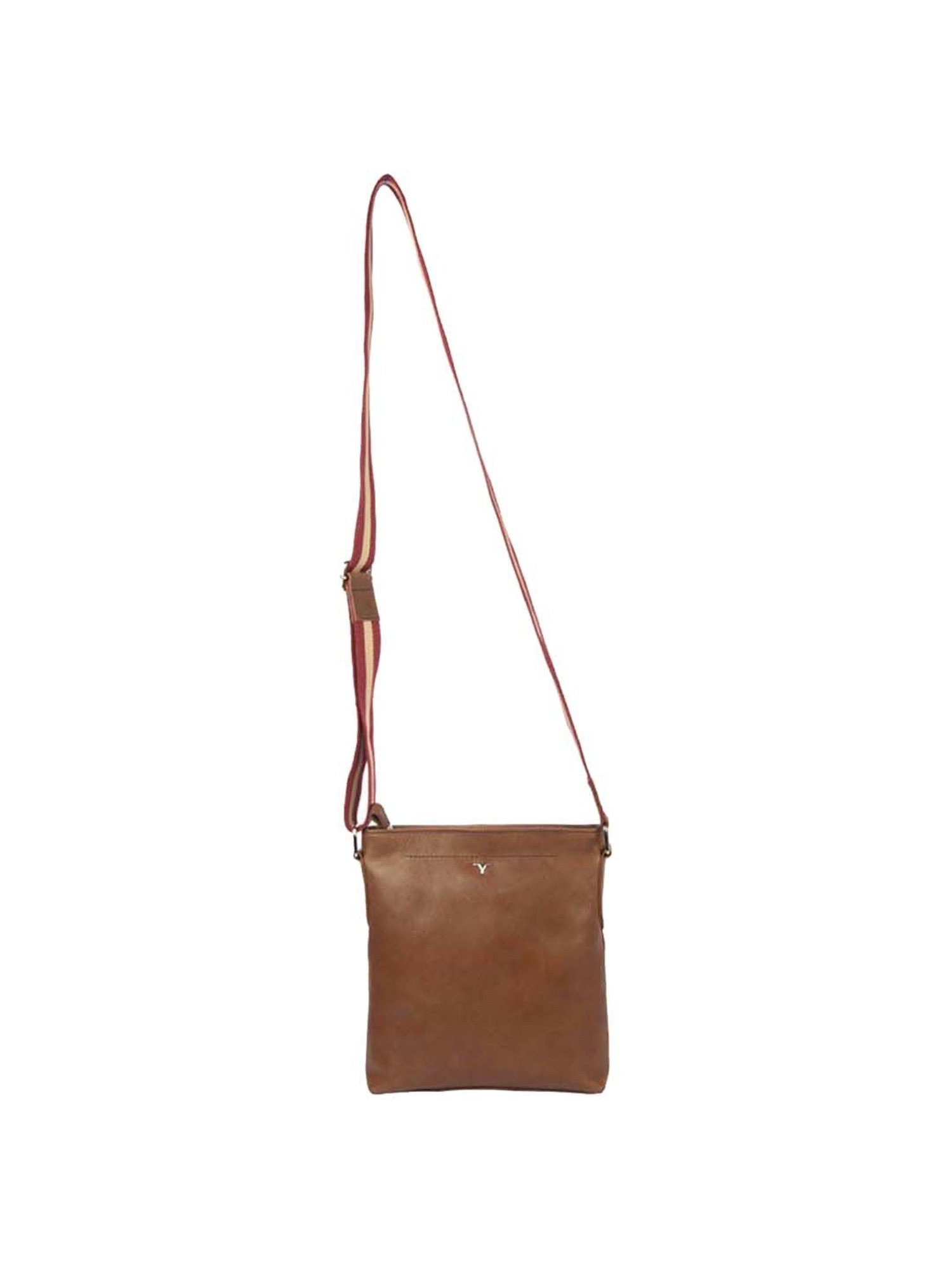 BULCHEE Tan Leather Medium Messenger Bag
