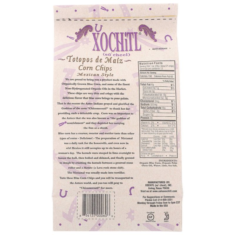 Xochitl Blue Corn Chips 12oz 10pk