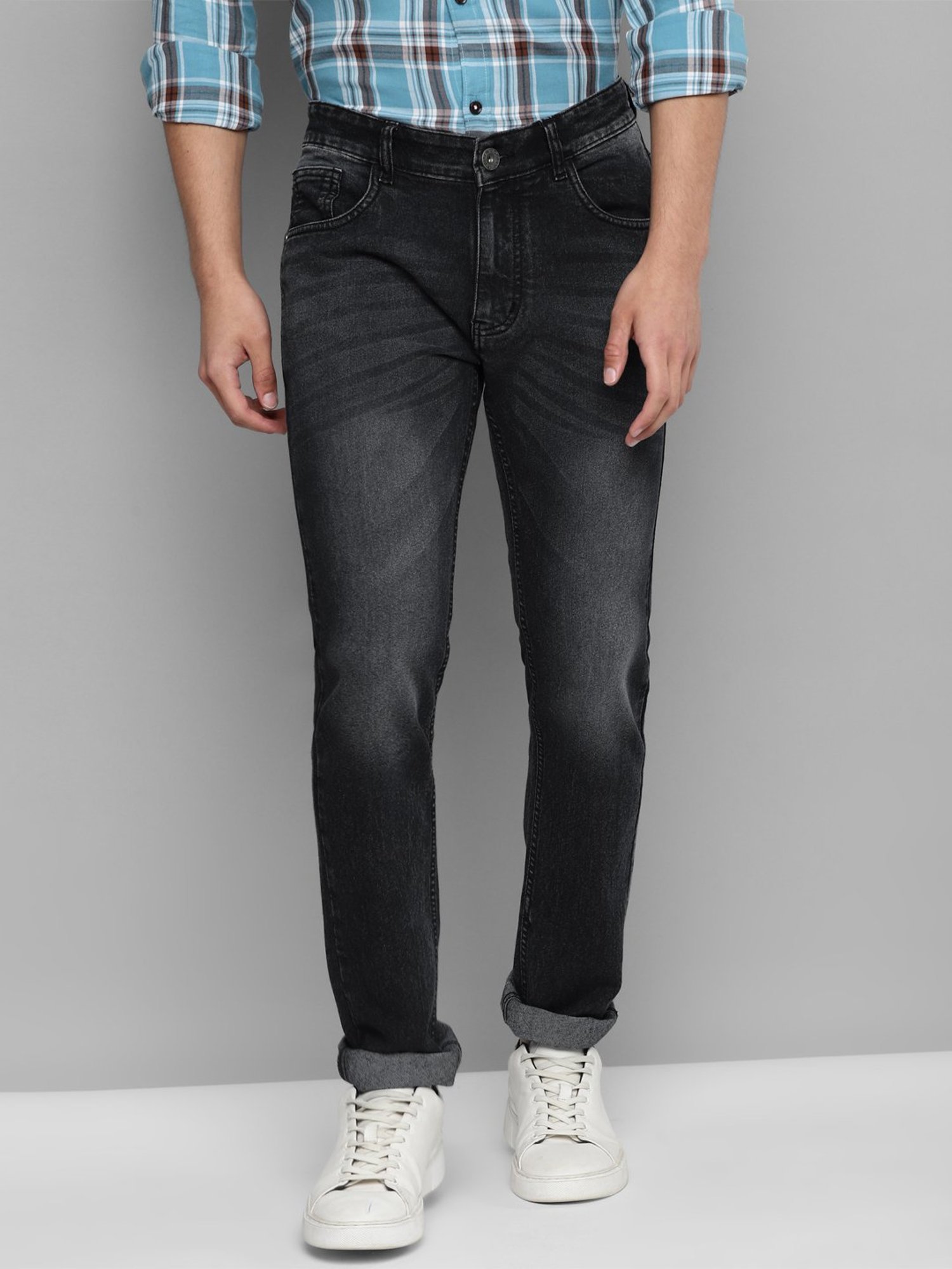 Allen cooper Black Regular Fit Jeans