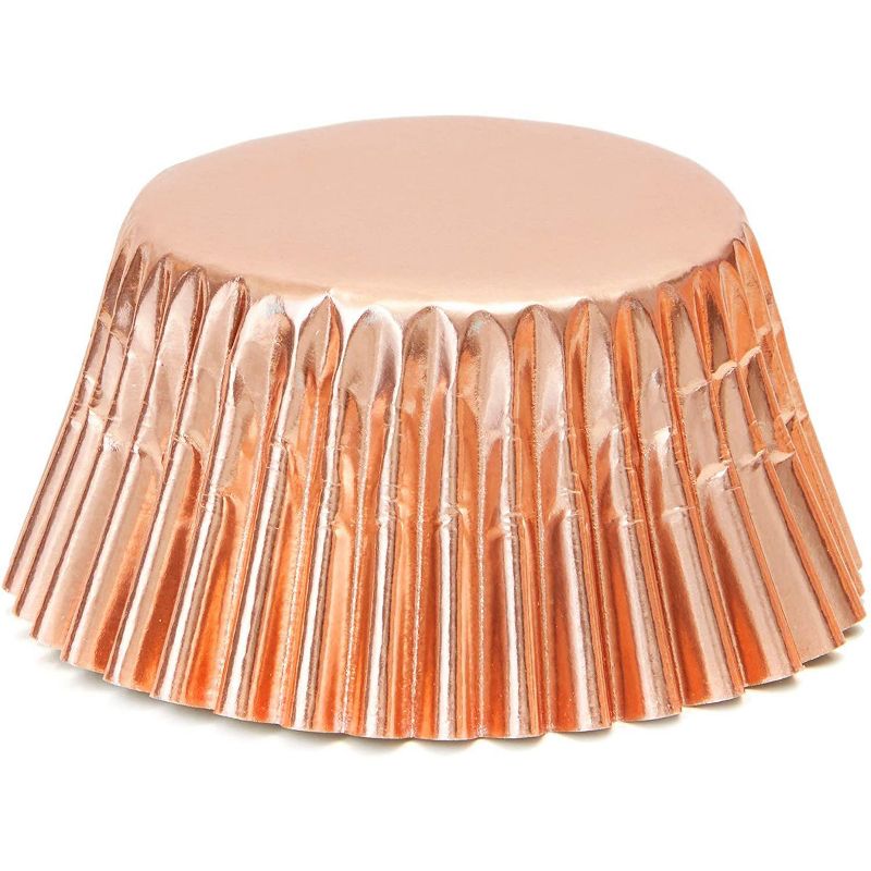 Sparkle and Bash 350 Pack Rose Gold Cupcake Liners, Muffin Wrappers, Foil Baking Cups (1.96 x 1.28 In)