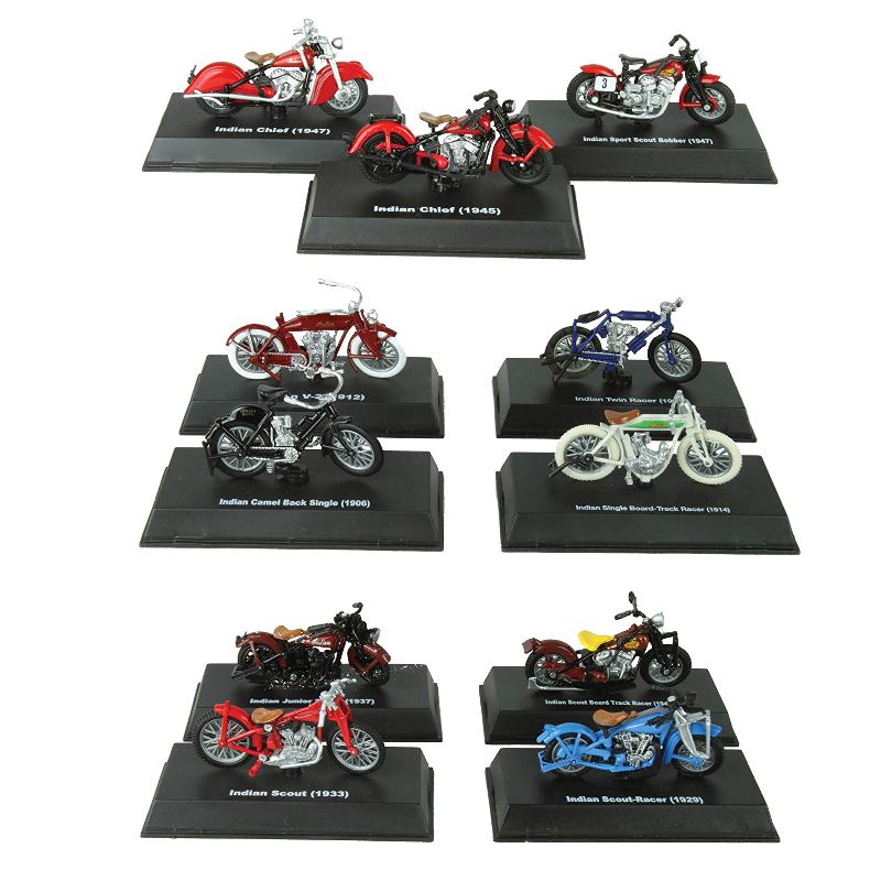 "Indian Motorcycle" Set of 11 pieces 1/32 Diecast Motorcycle Models by New Ray