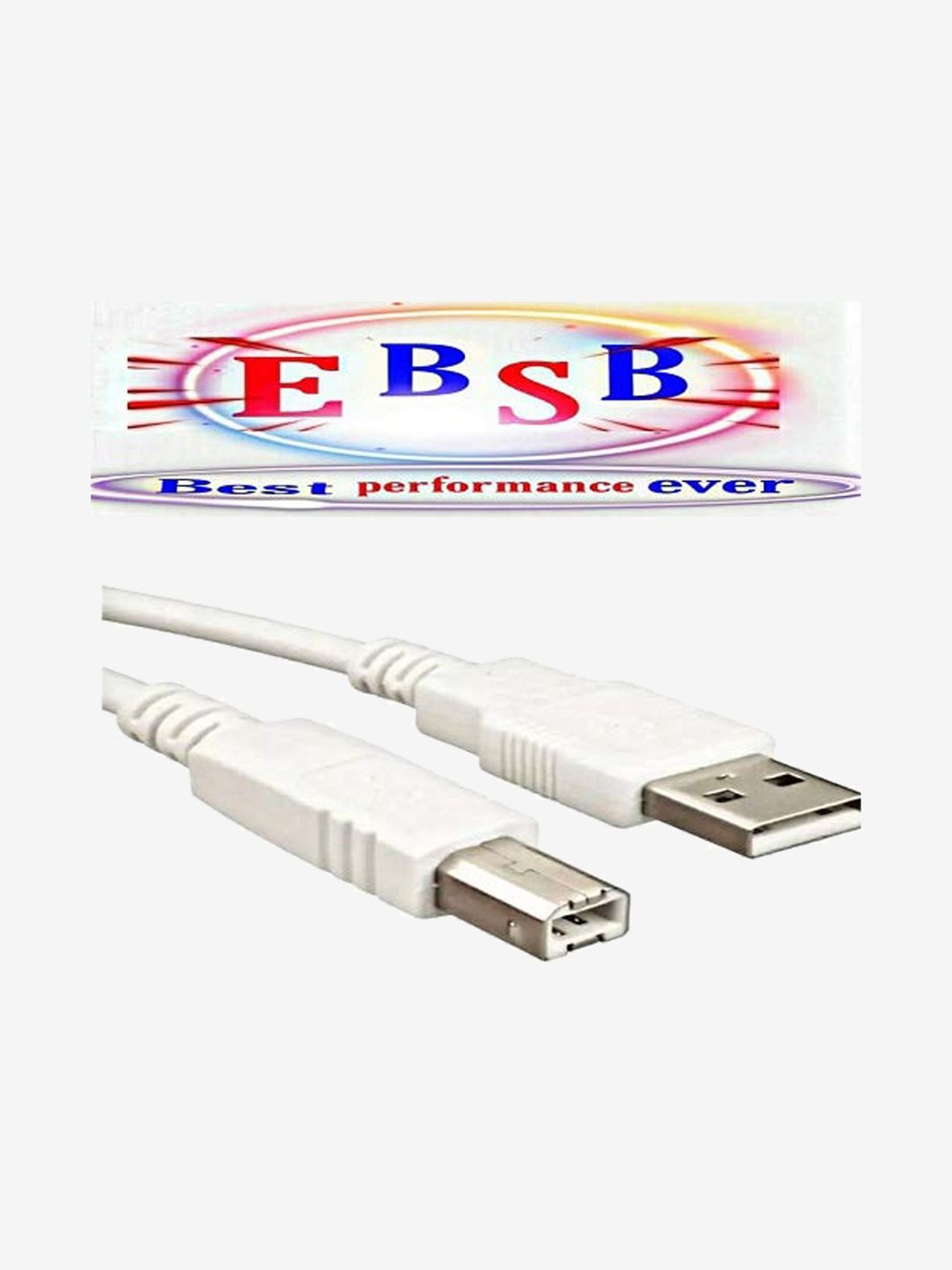 Ebsb Usb 2.0 Printer Scanner Cable, High Speed (White)