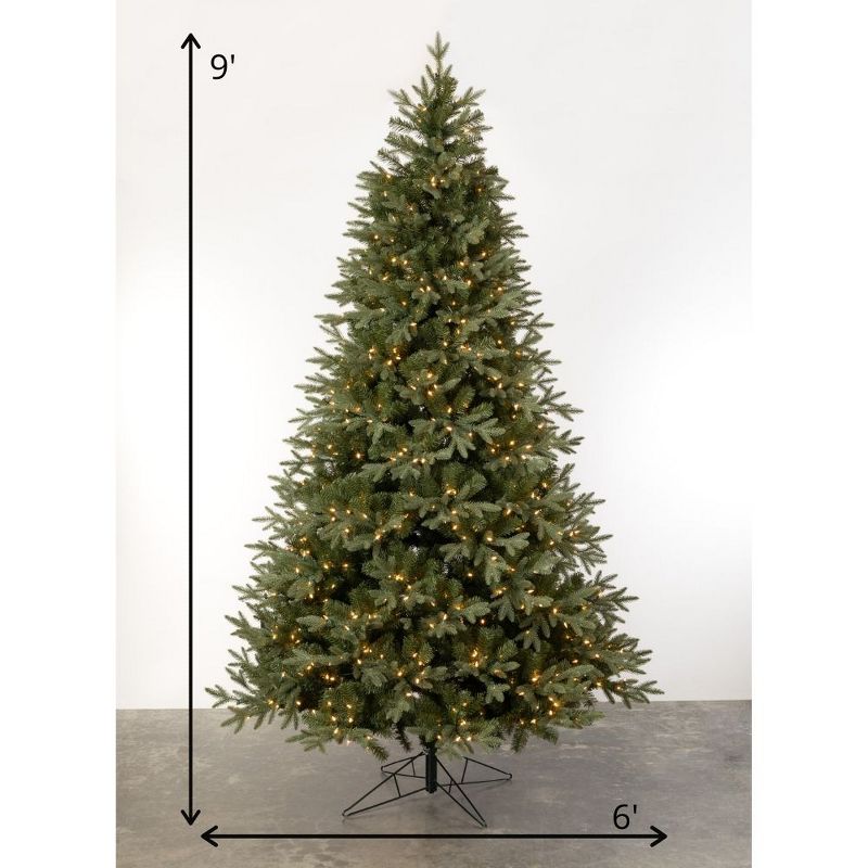 Sullivans 9' Blue Grey Spruce Artificial Tree with Lights 9'H Green