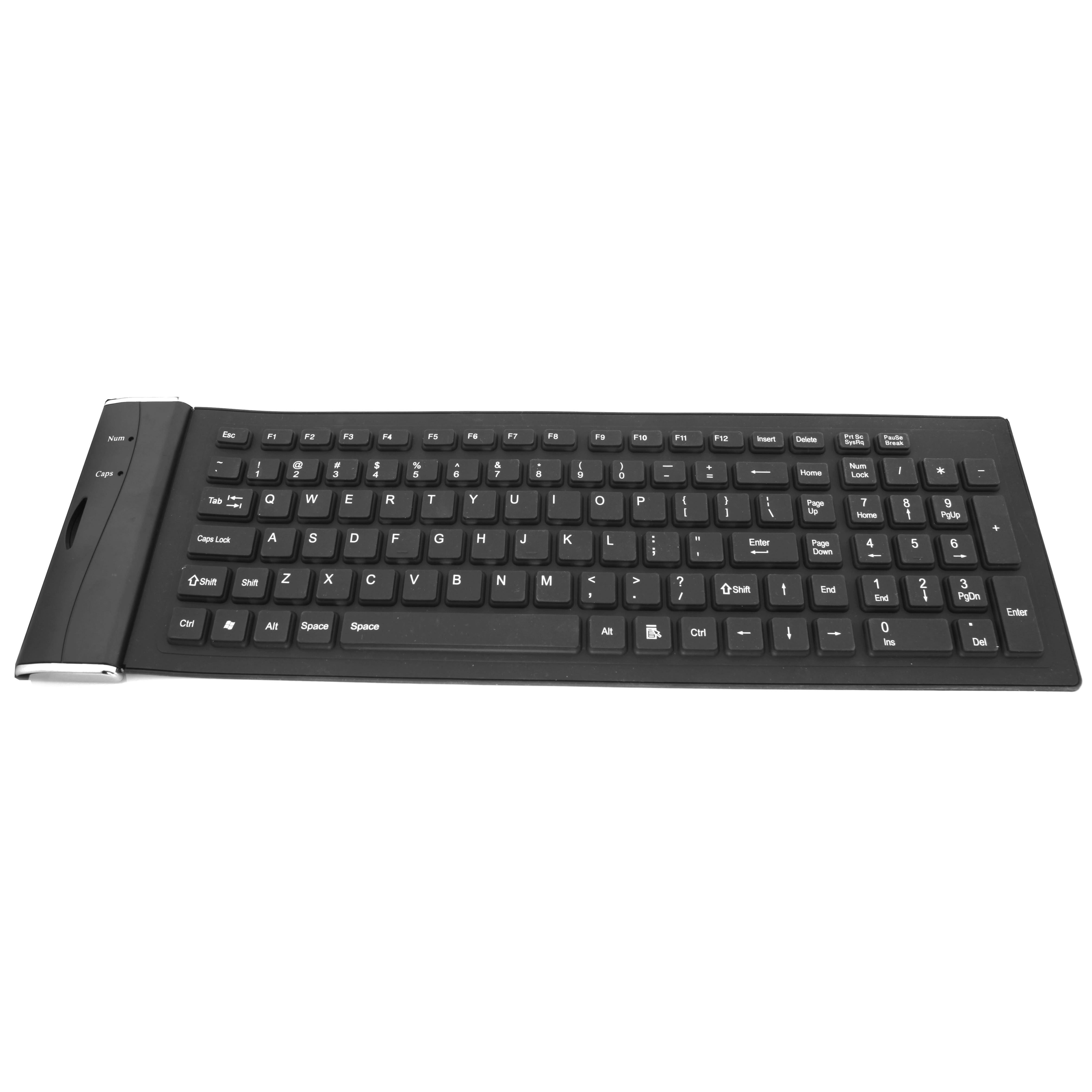 axGear Waterproof Silicone Keyboard Foldable Flexible USB Dustproof DirtProof Full Size