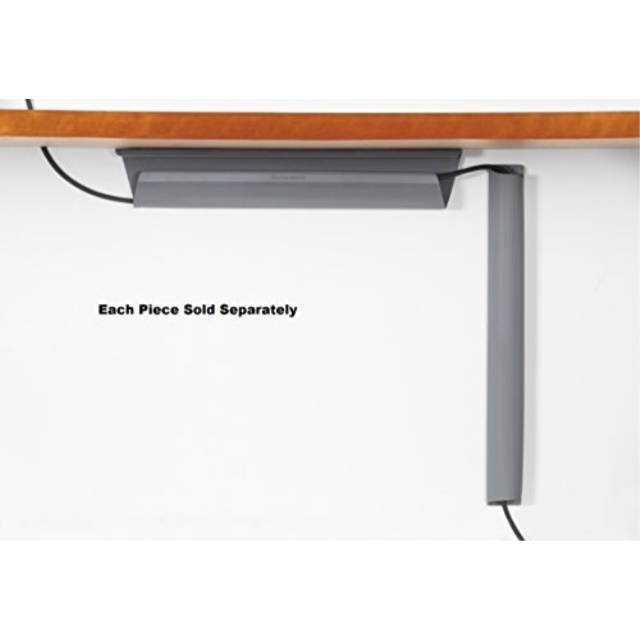 Humanscale, Large - Under Desk Cable Management, Material: 100% Recyclable Plastic, Dimensions: Diameter: 3.6" x 24"L, Color: Gray, Qty: 1