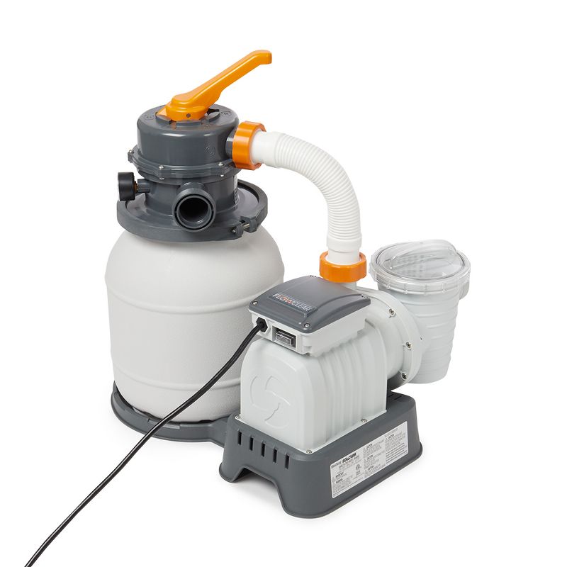 Bestway 58496E Flowclear 1000 GPH Silica & Sand Swimming Pool Filter Pump, Gray