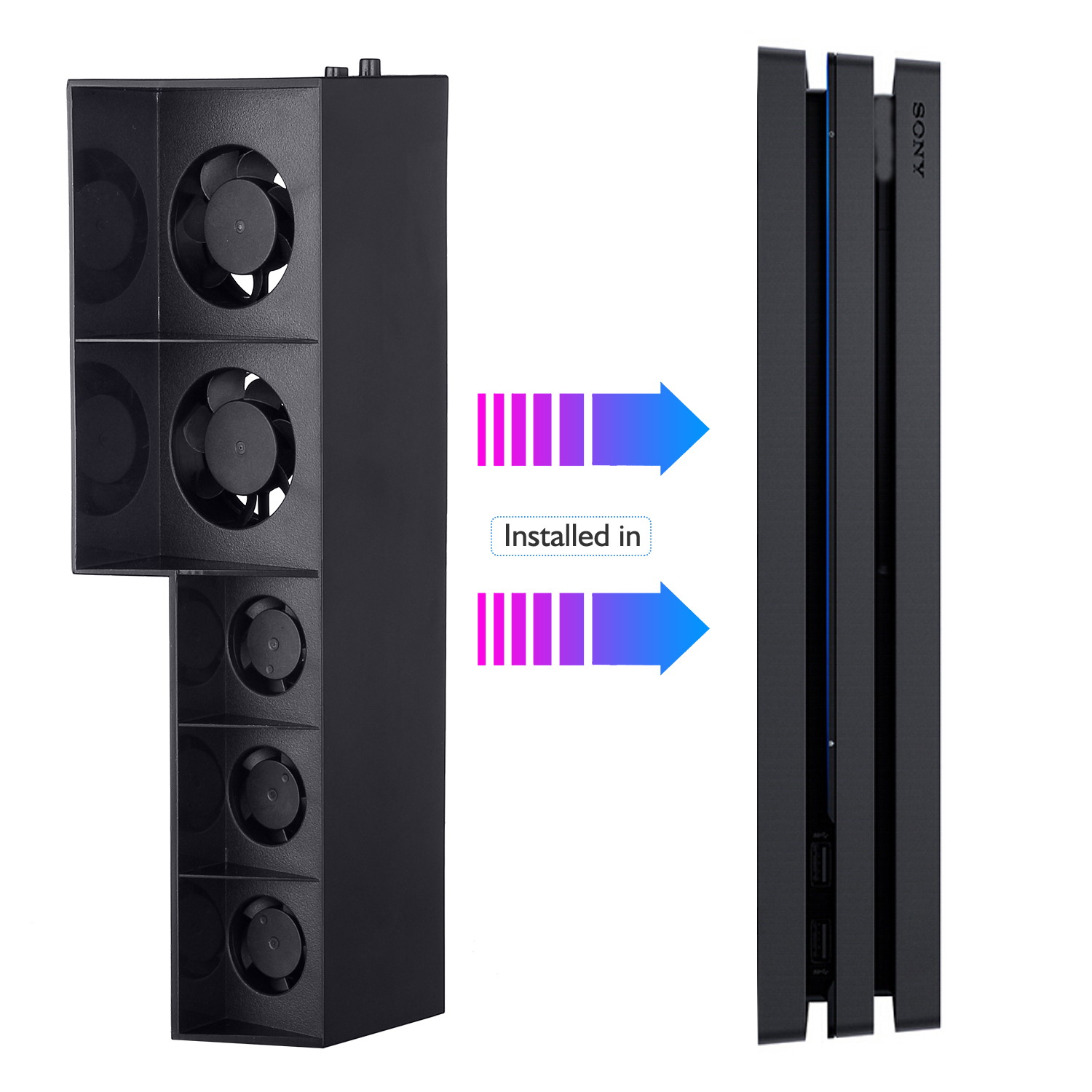 FirstPower USB External Cooler Fan for PS4 Pro Playstation 5 Cooling Fan  Turbo Temperature Control Game Console Accessories