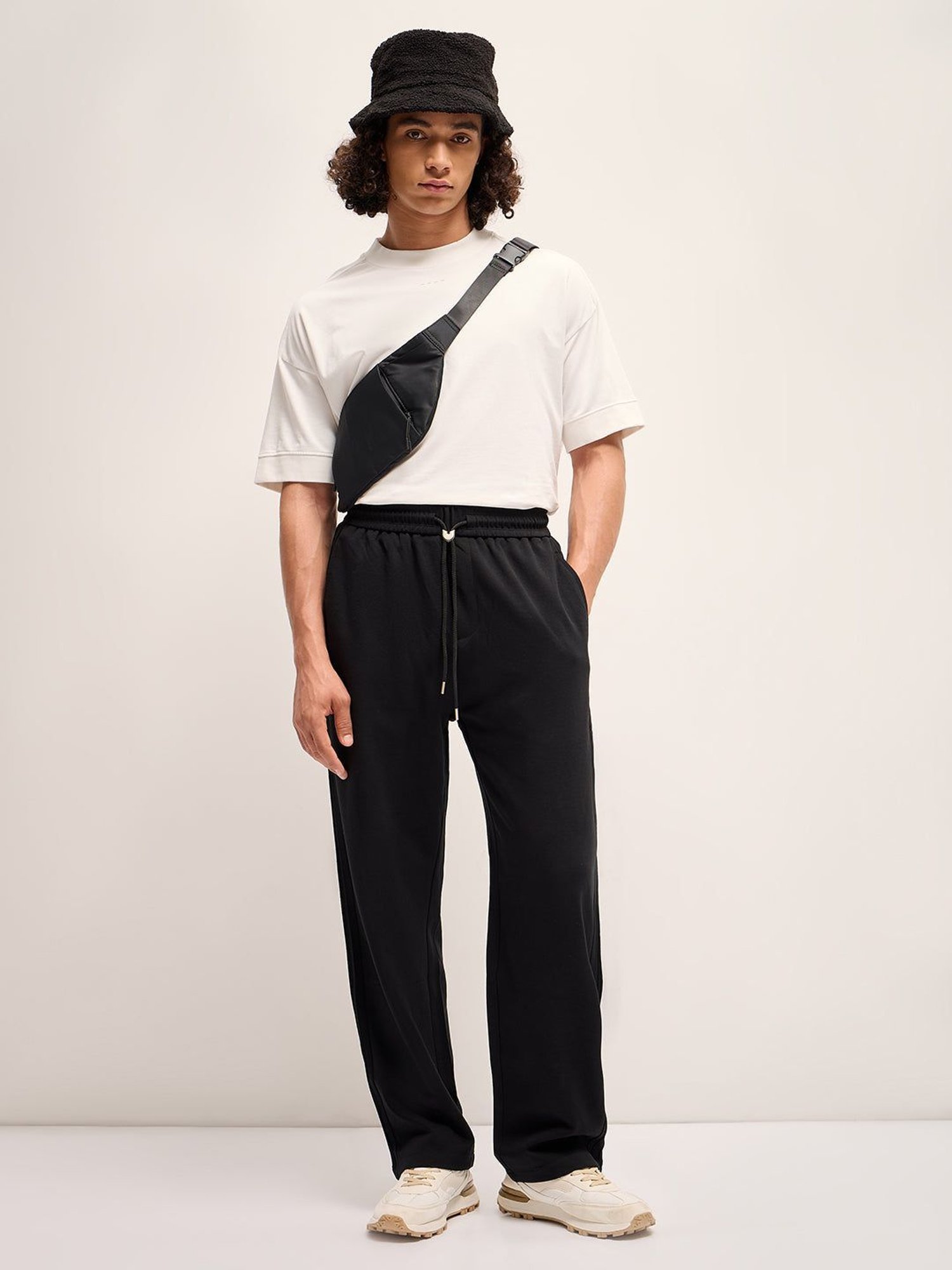 Parx Black Jogger Fit Joggers