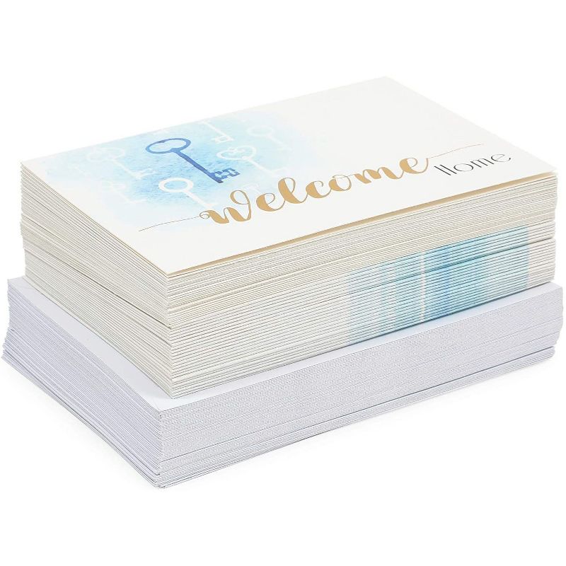 Pipilo Press 48-Pack Blank Welcome Home Greeting Cards and Envelopes for Realtors (4 x 6 In)