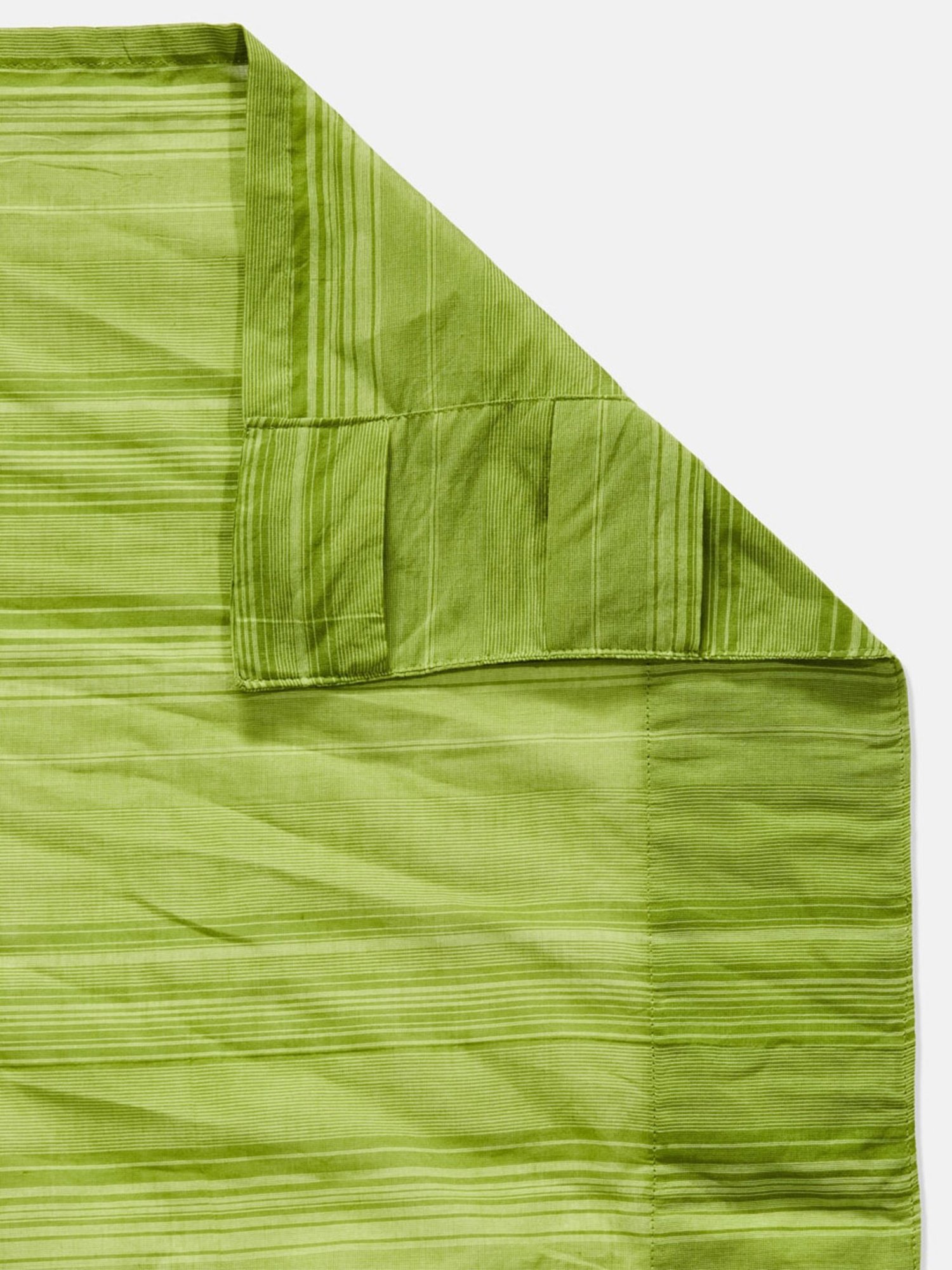 Fabindia Home Krisha Veeya Green Cotton 5 ft Window Curtain