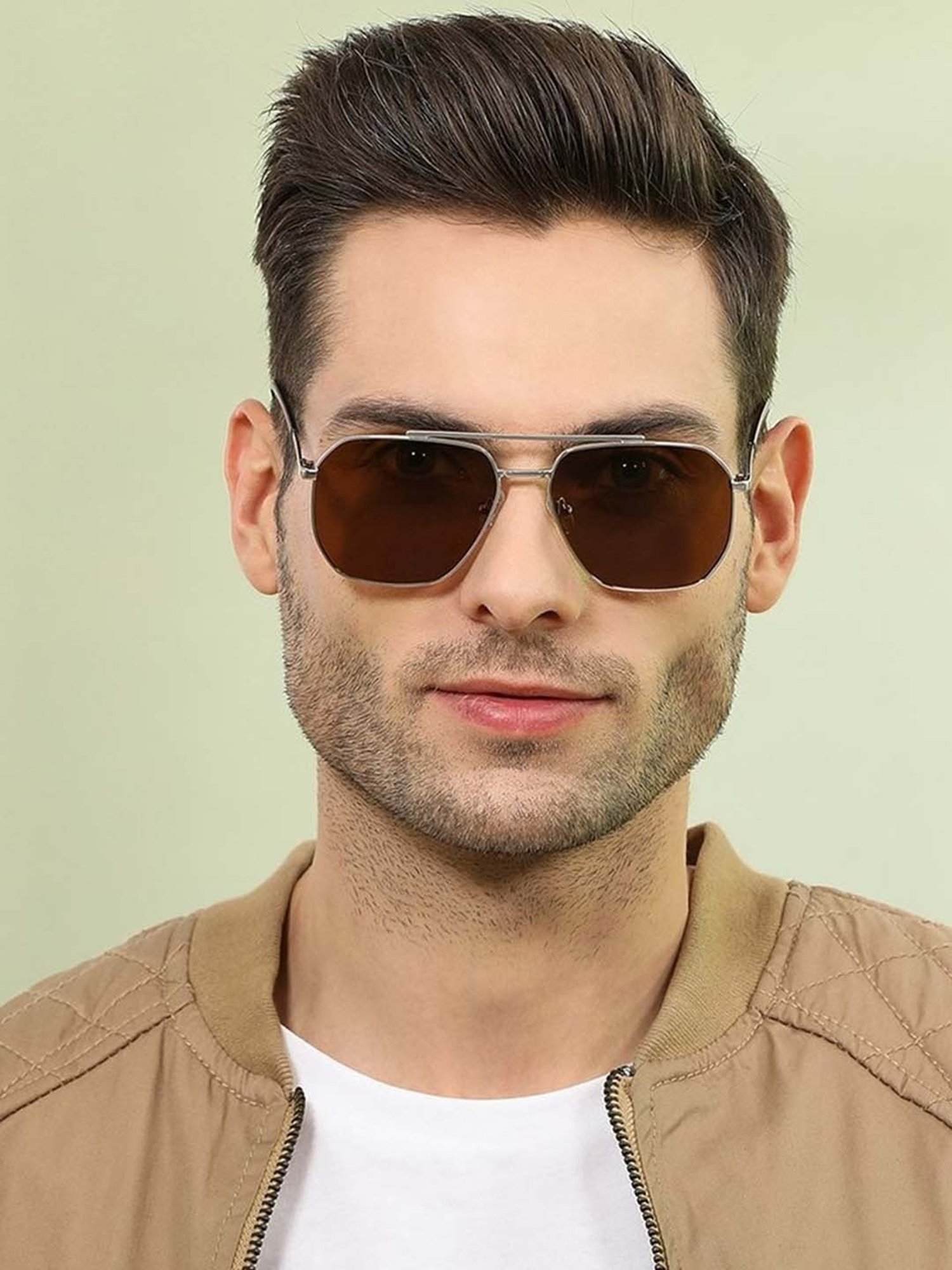Vincent Chase by Lenskart VC S12593/P Brown Aviator
