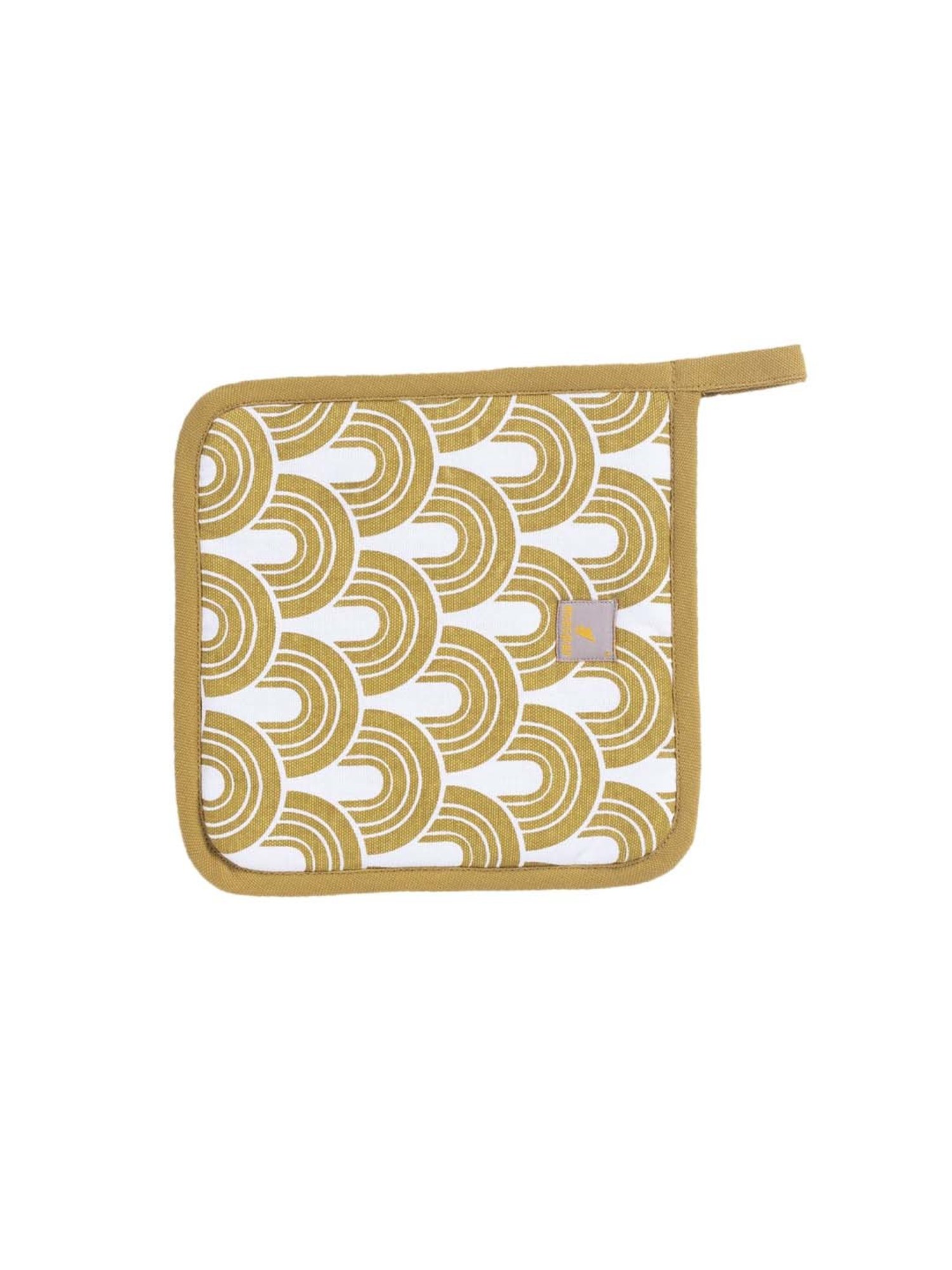 Maspar Mustard 100% Cotton 225 GSM Pot Holder - Set of 2