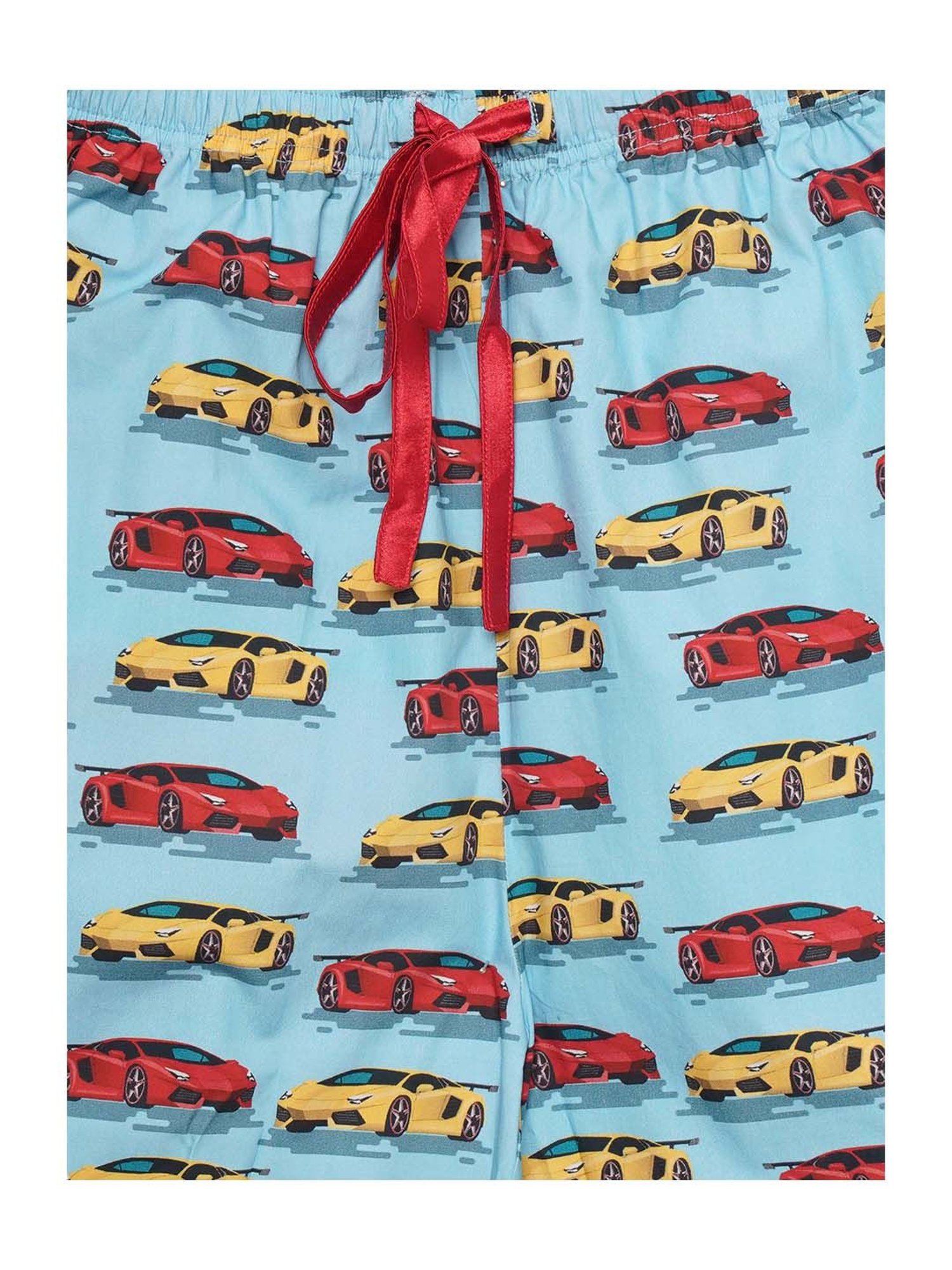 Fluffalump Boys Multicolor Cotton Printed Nightwear Top & Pants Set