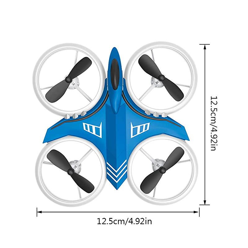 Mini Drone Crash Proof RC Quadcopter with LED Night Lights One Key Take Off Flips Rolls Nano Drones Toys for Kids Children Beginners Boys and Girls 2pcs Batteries