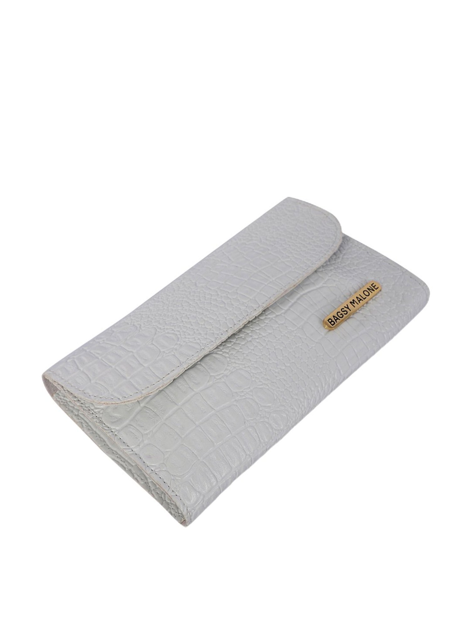 Bagsy Malone Croco White Animal Effect Wallet