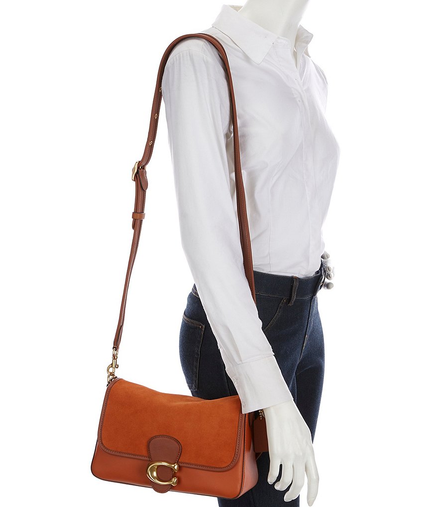 COACH Mixed Leather Soft Tabby Shoulder Bag