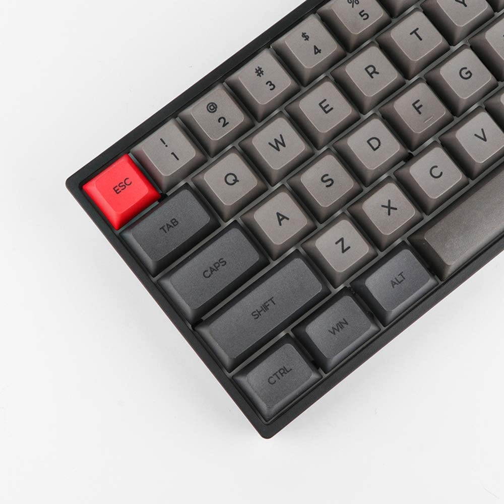 EPOMAKER GK61XS 60% RGB Hot Swappable Bluetooth Mechanical Keyboard with Split Spacebar, 1900mAh Battery, Fully Programmable for Gamers (Gateron Red Switch, Grey Black)