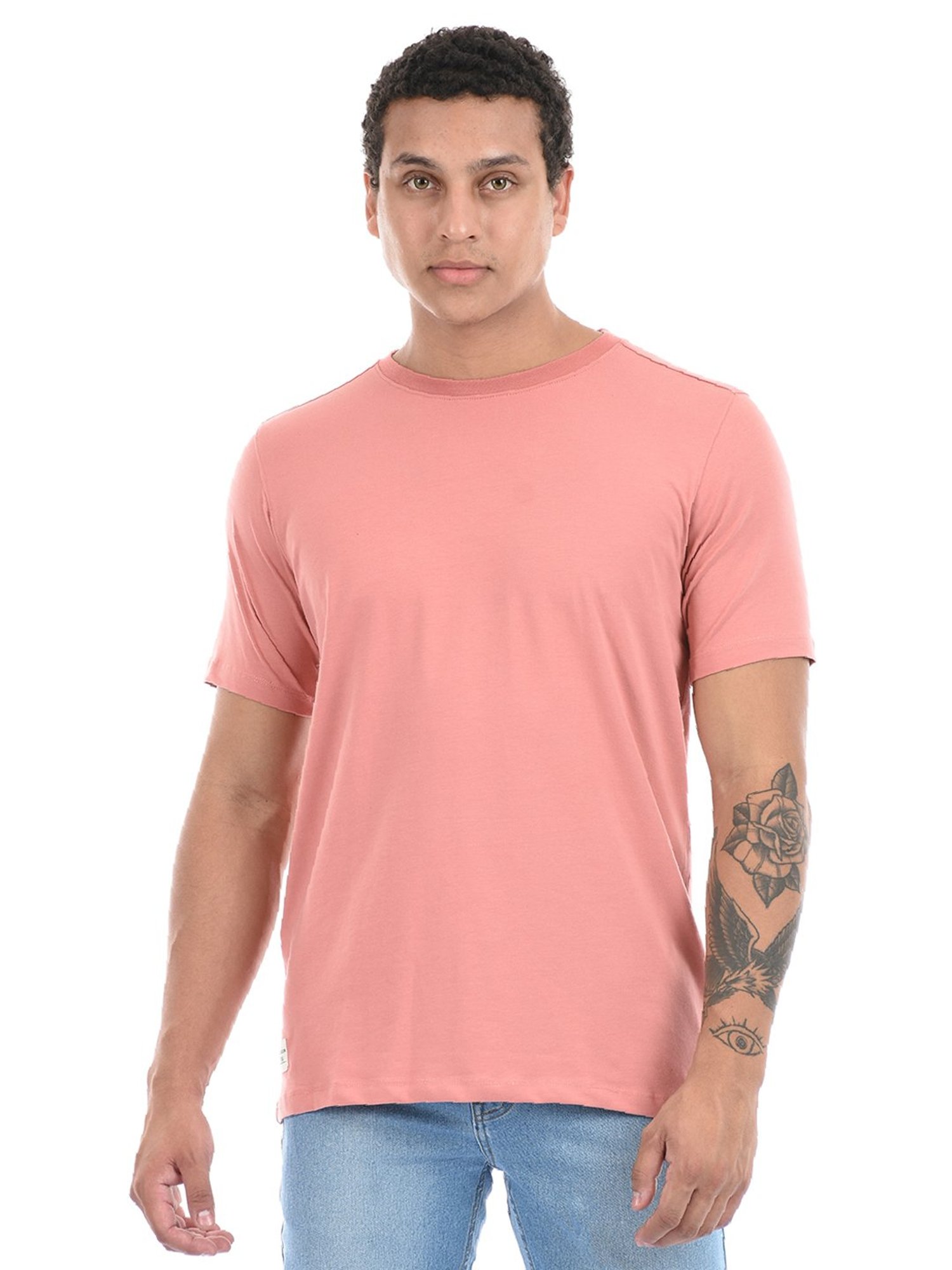London Fog Pink Regular Fit Crew T-Shirt