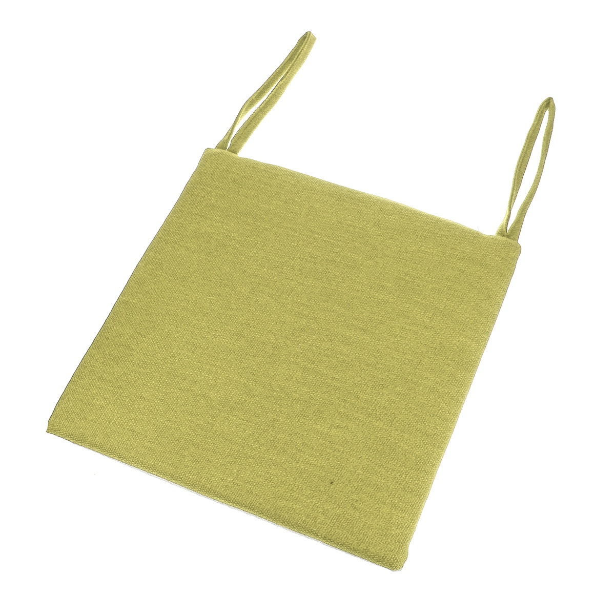 15.7x15.7x1.2 Inches Home Office Chair Seat Pads Flax cotton Cushion Pads 2 Securely Ties Attached Light Green