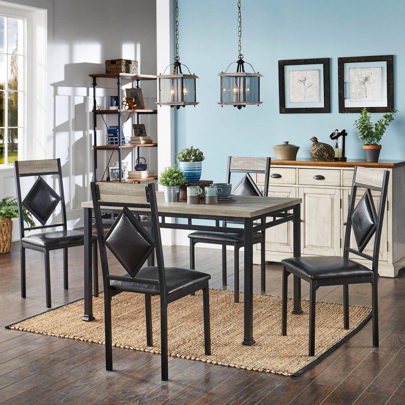 5pc Kalinda Dining Set Black - Inspire Q