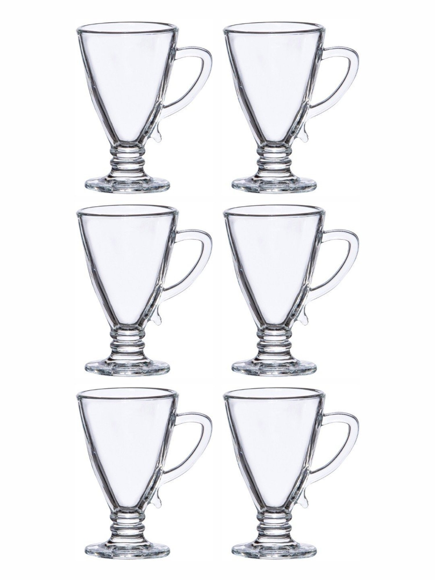 Goodhomes Transparent Glass Coffee Mug - Set of 6