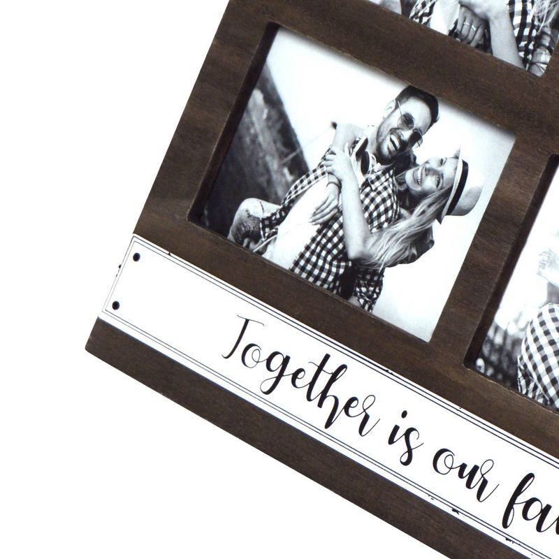 12" x 20" Six Opening Our Family Collage Photo Display Gray - New View