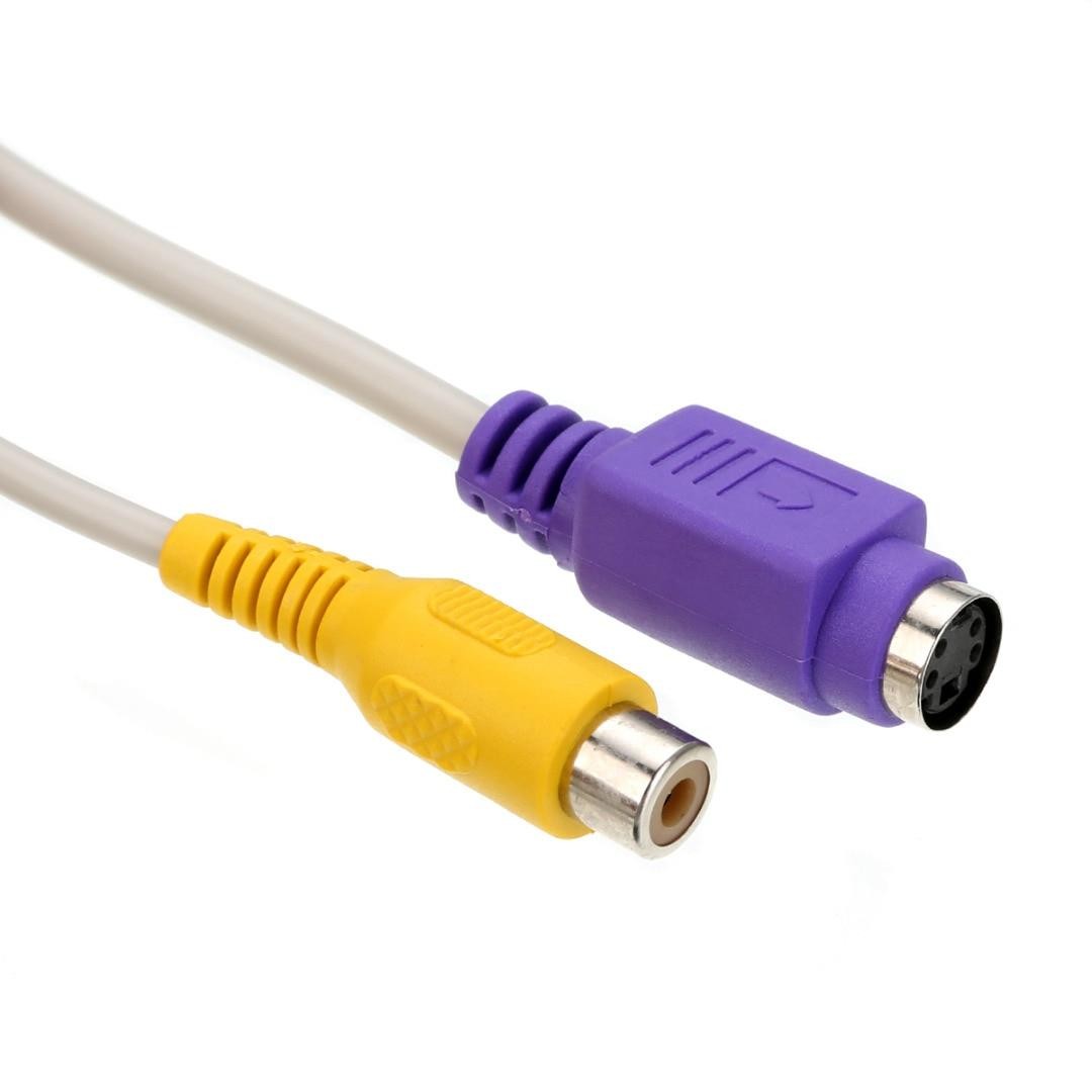 est 1pc 15-Pin Sub-D VGA to TV RCA S-Video Adapter Converter Video Cable For PC