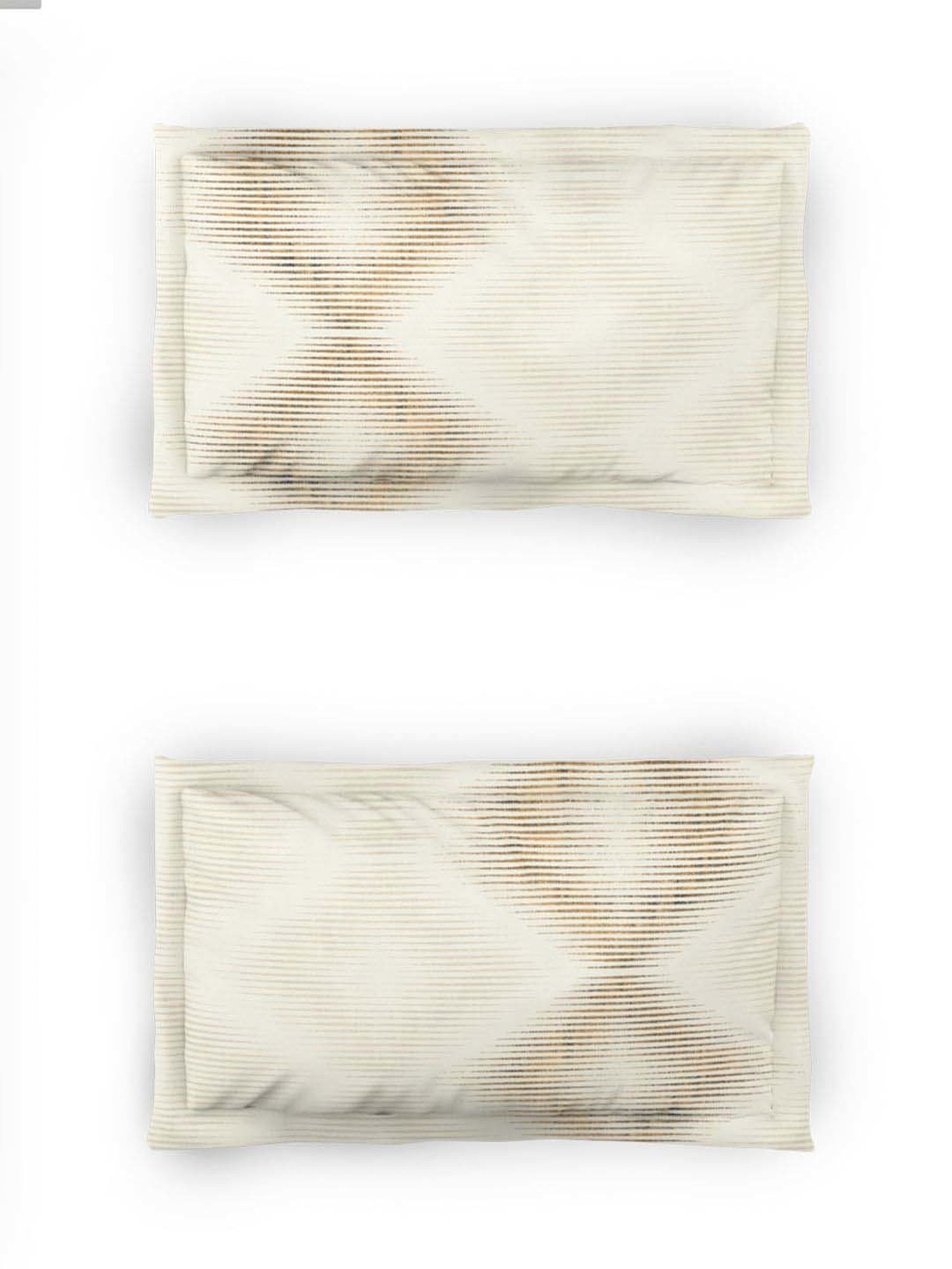 DDecor Brown & Grey Cotton 135 TC King Size Bedsheet With Pillow Covers