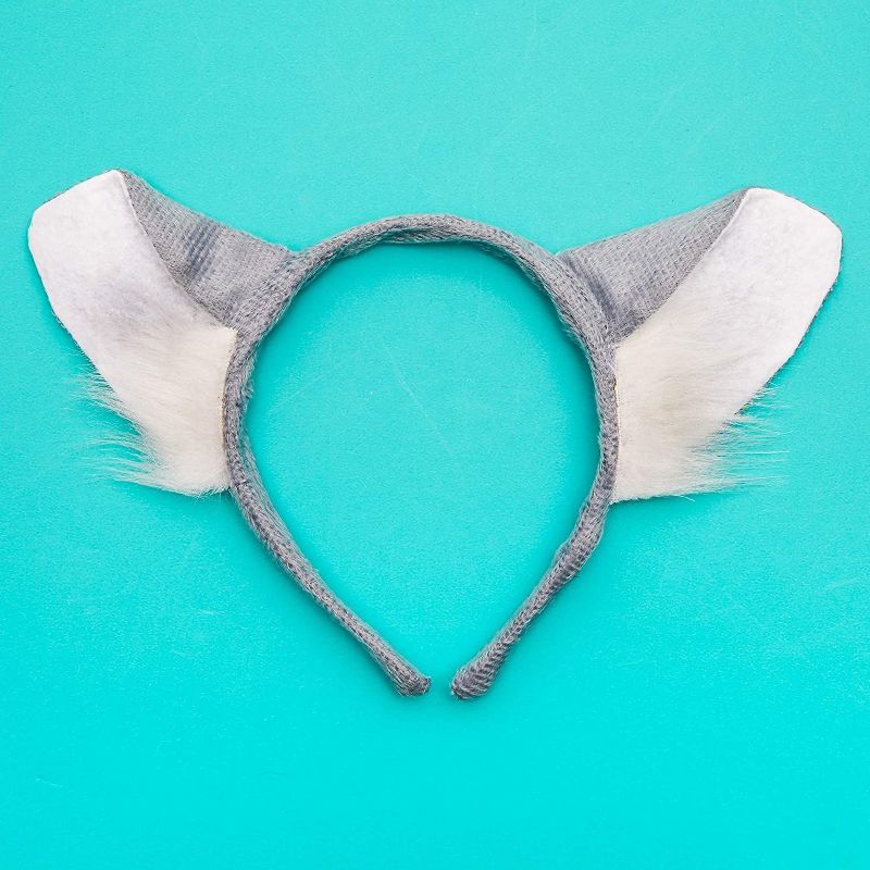 Spooky Central 2-Pack Cute Wolf Ears Headband  Animal Cosplay Halloween Party Decorations, Gray 9.5 x 6 in