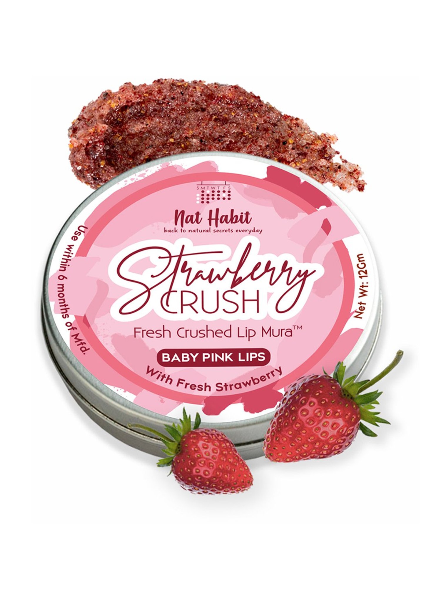 Nat Habit Strawberry Crush Fresh Crushed Lip Mura - 12 gm