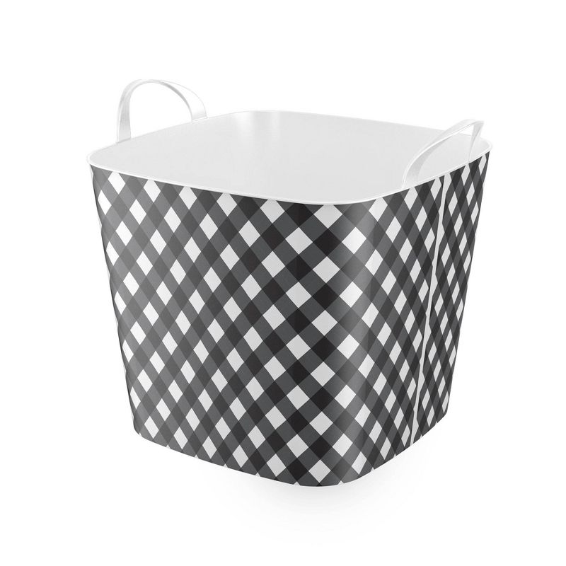 Life Story 6.6 Gallon Black Diamond Tub with Dual Handles, Black/White (18 Pack)