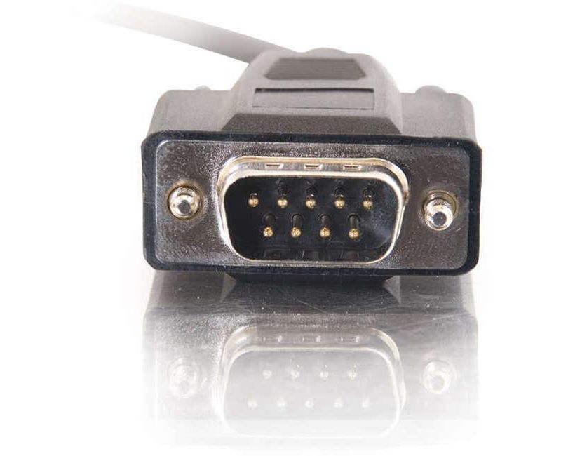 C2G 6ft DB9 M/M Cable - Black - 6 ft Data Transfer Cable - First End: 1 x 9-pin DB-9 Male Serial - Second End: 1 x 9-pin DB-9 Male Serial - Shielding