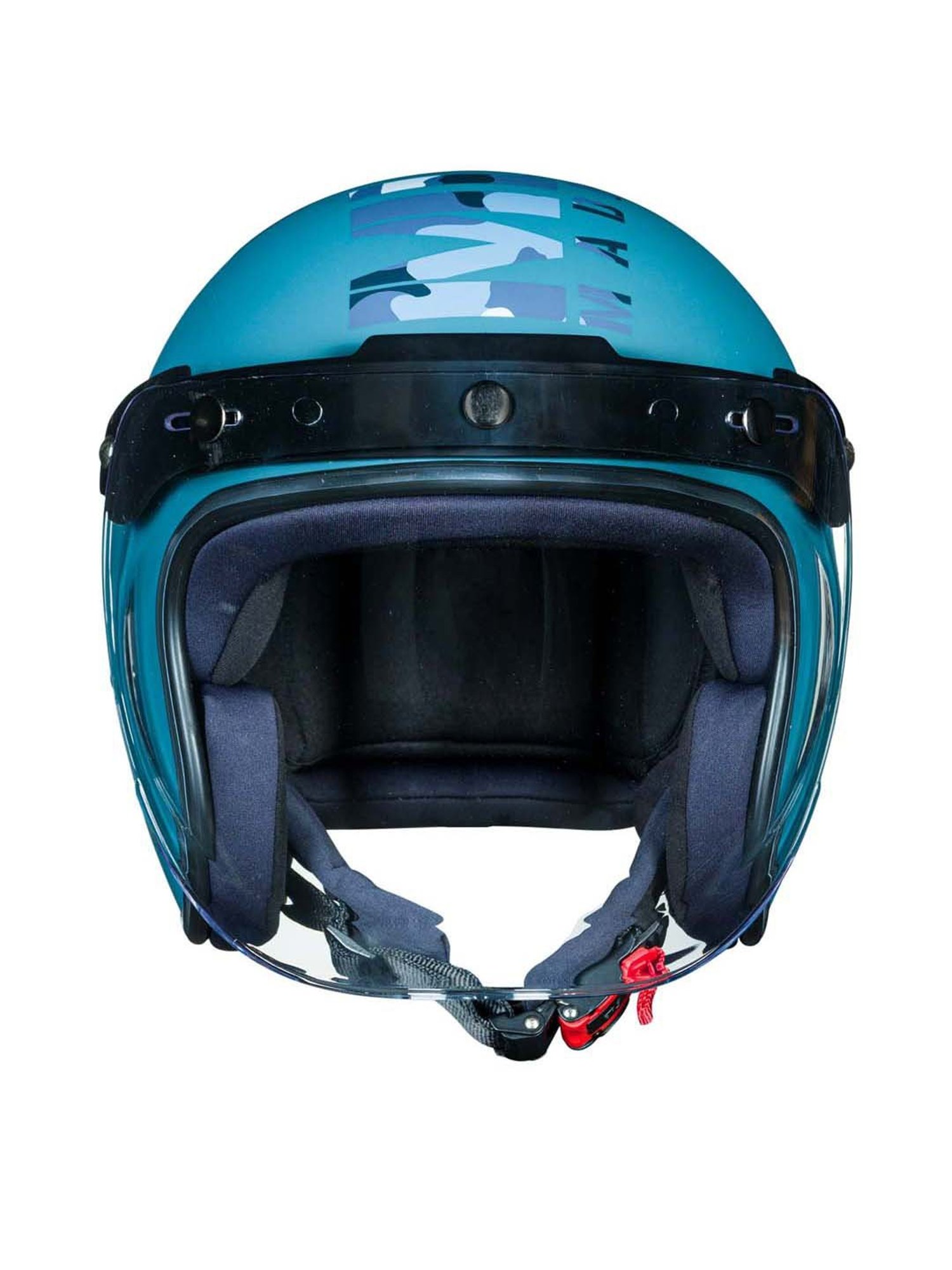 Royal Enfield Camo MLG Bobber Open Face Helmet Matt Squadron Blue - L