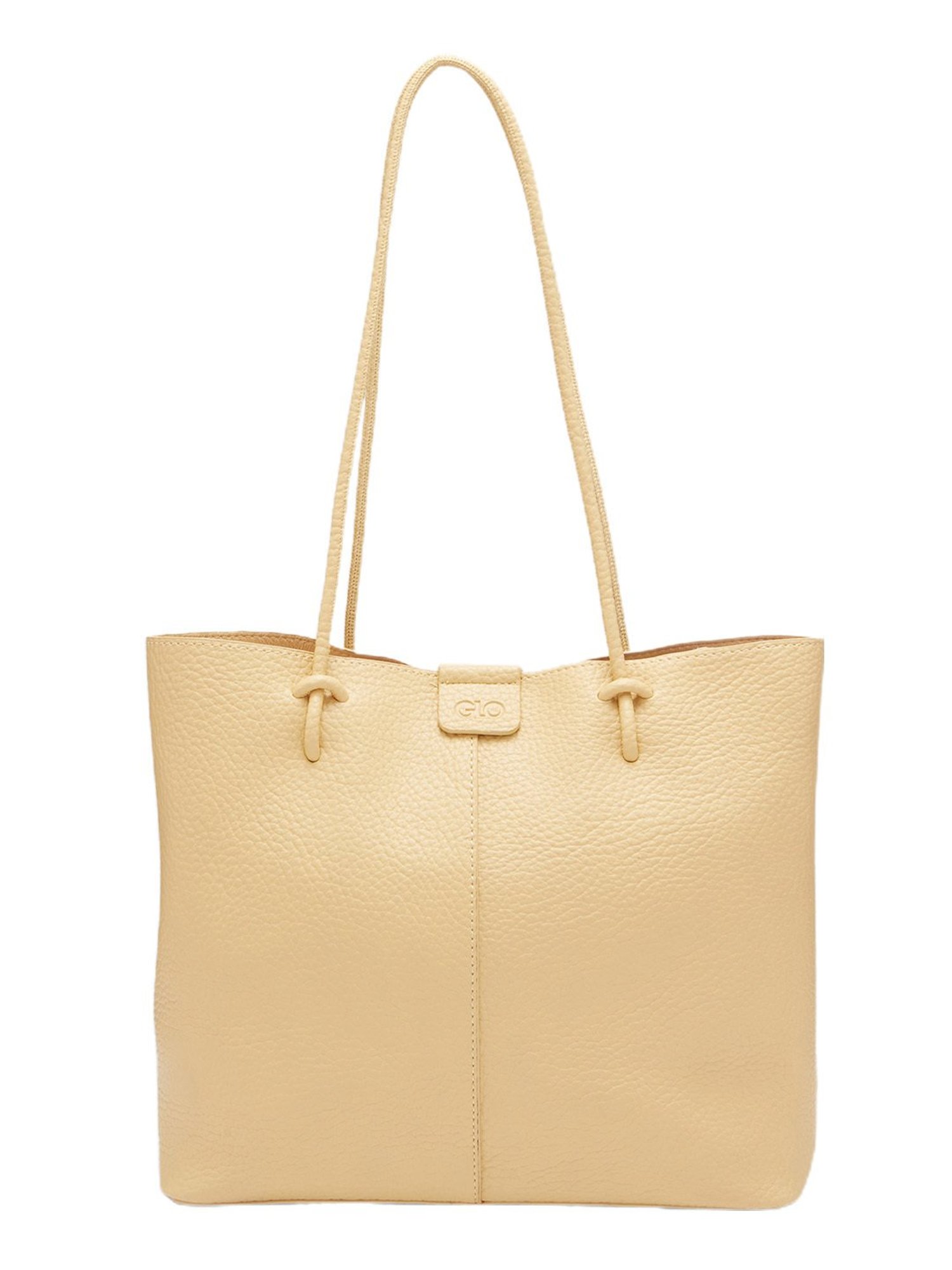 Globus Women Mustard Textured Vegan Leather Tote Bag