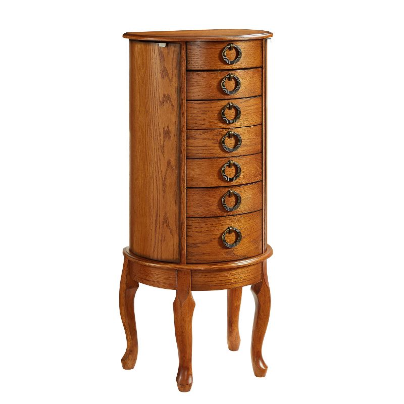 Harper Jewelry Armoire Burnished Oak - Powell Company