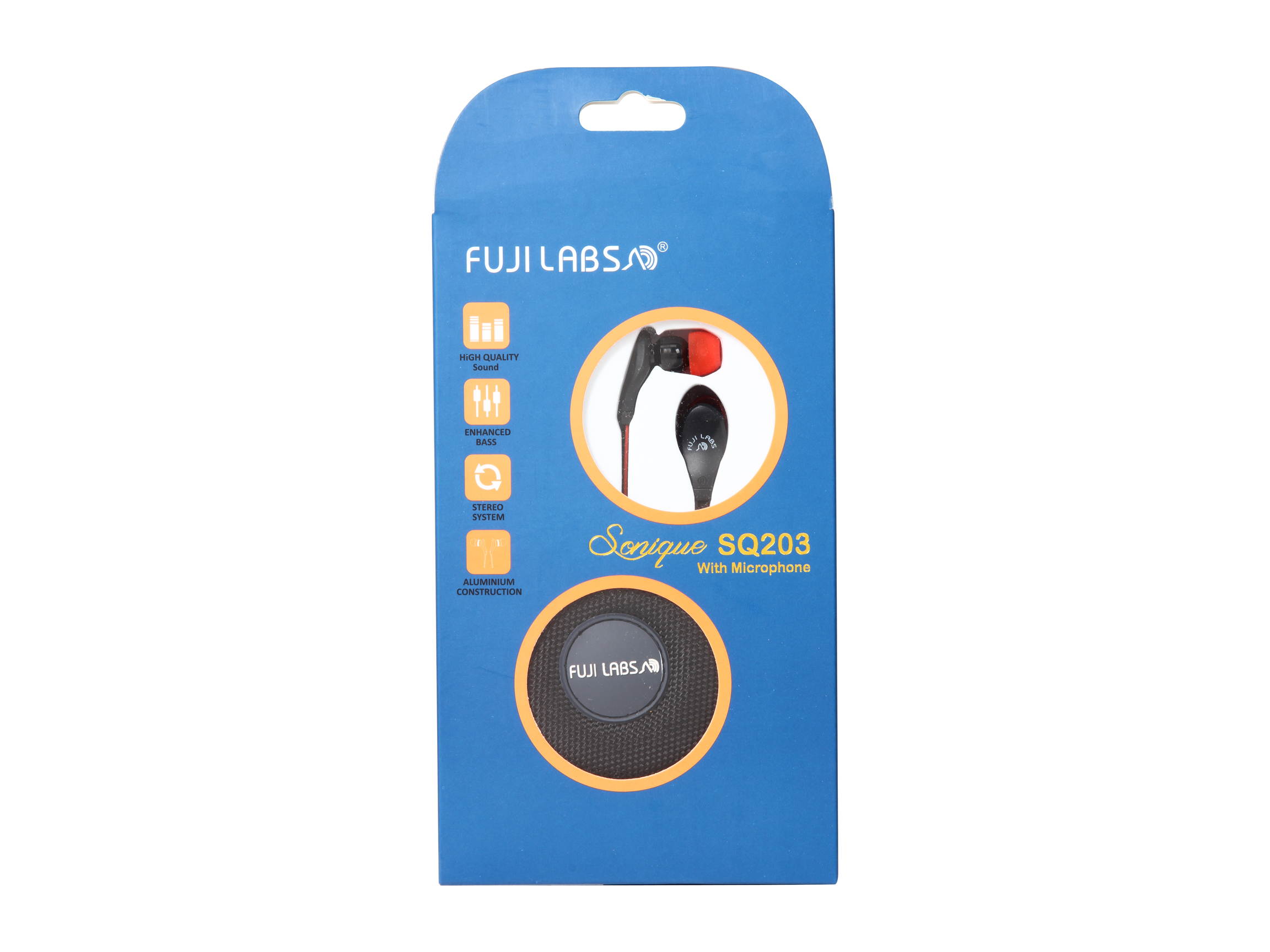 Fuji Labs Sonique SQ203 Designer In-Ear Headphones with In-line Mic