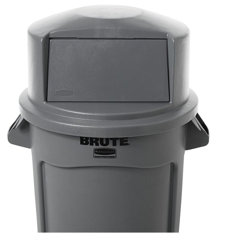 Rubbermaid 8 Quart Traditional Square Top Bedroom, Bathroom, and Office Wastebasket Trash Can, White (2 Pack)