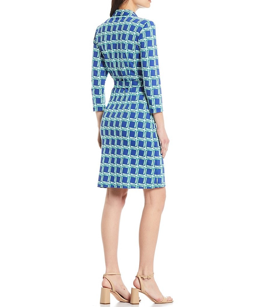 J.McLaughlin Calla Collared Button Front Belted Shirtdress