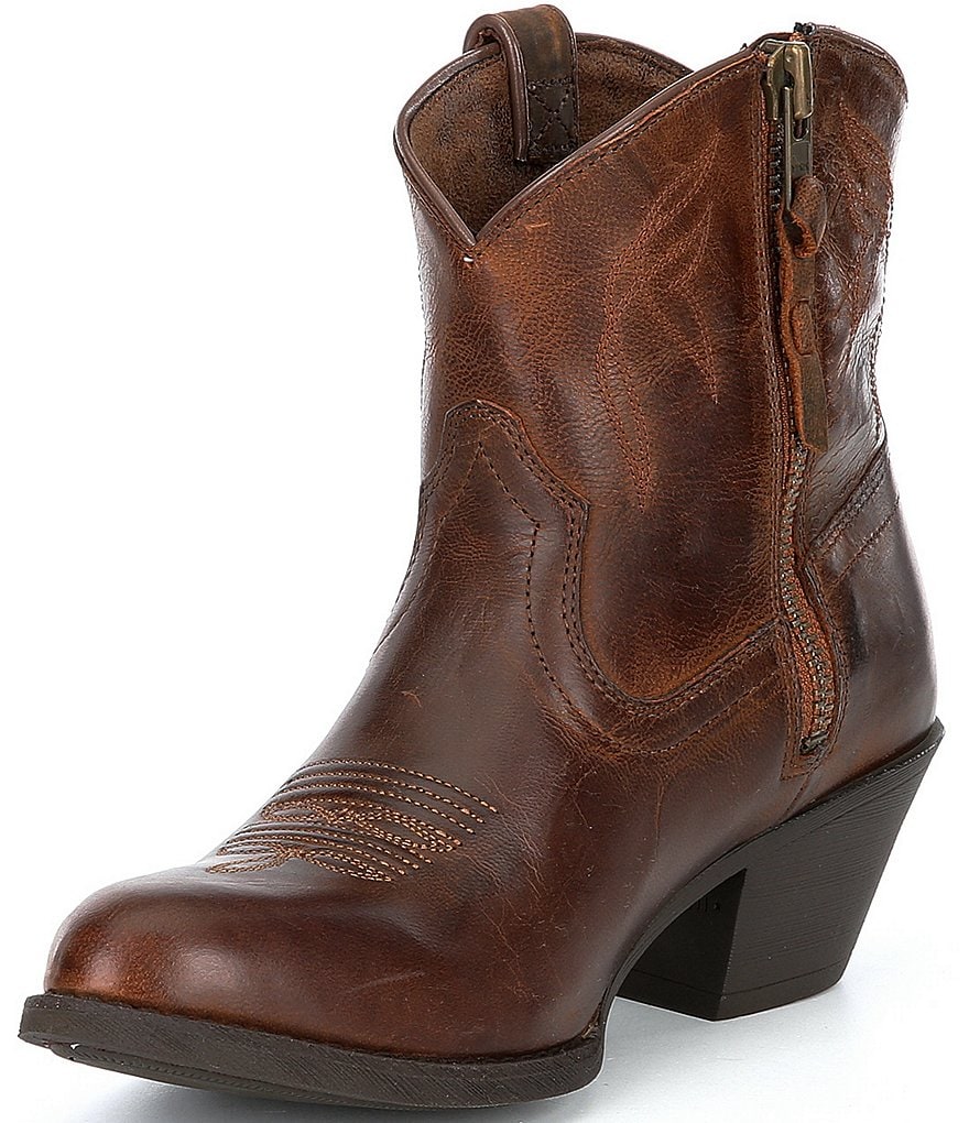 Ariat Darlin Short Leather Block Heel Western Boots