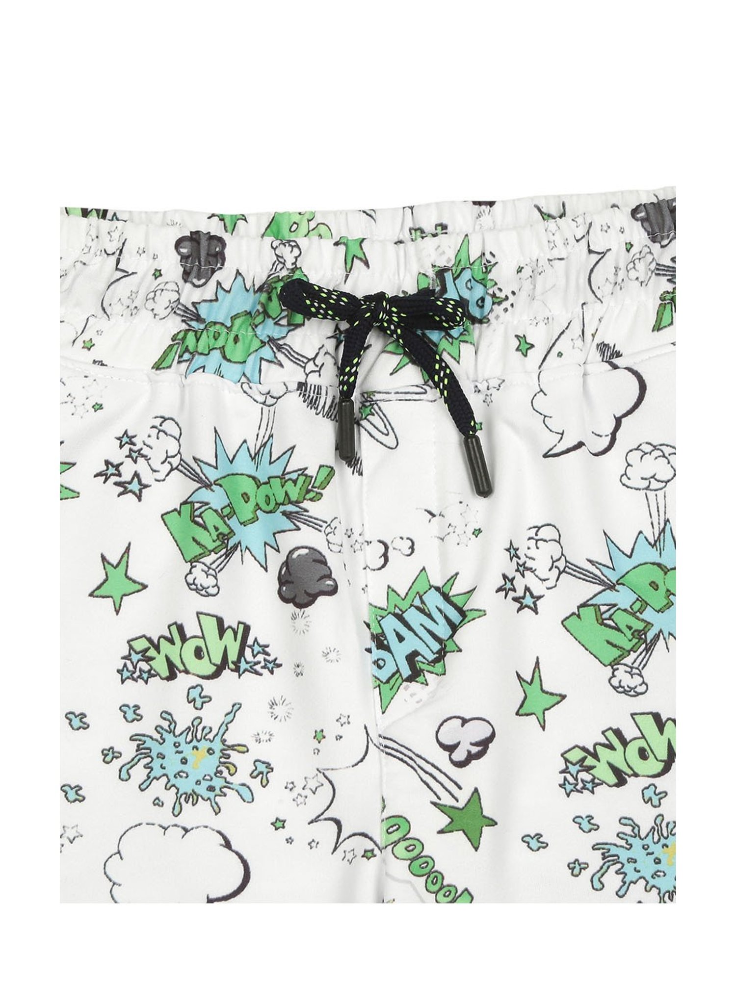 Cavio Kids White Printed T-Shirt with Shorts