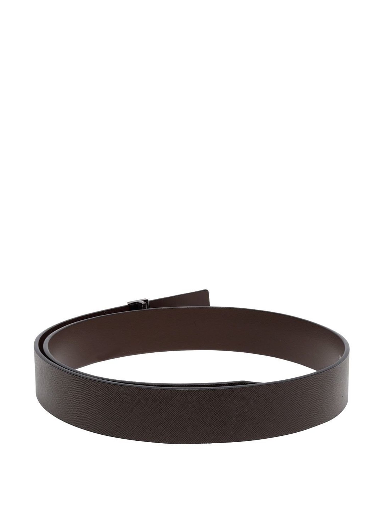 Carlton London Brown Leather Waist Belt For Men