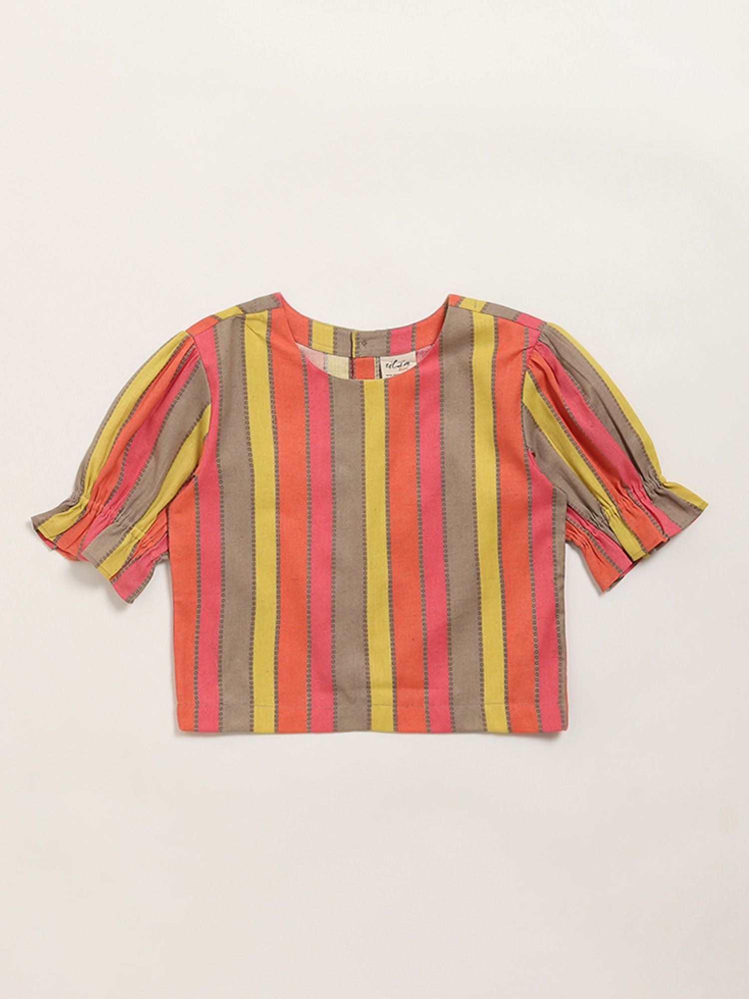 Utsa Kids by Westside Multicolour Stripe Patterned Cotton Top