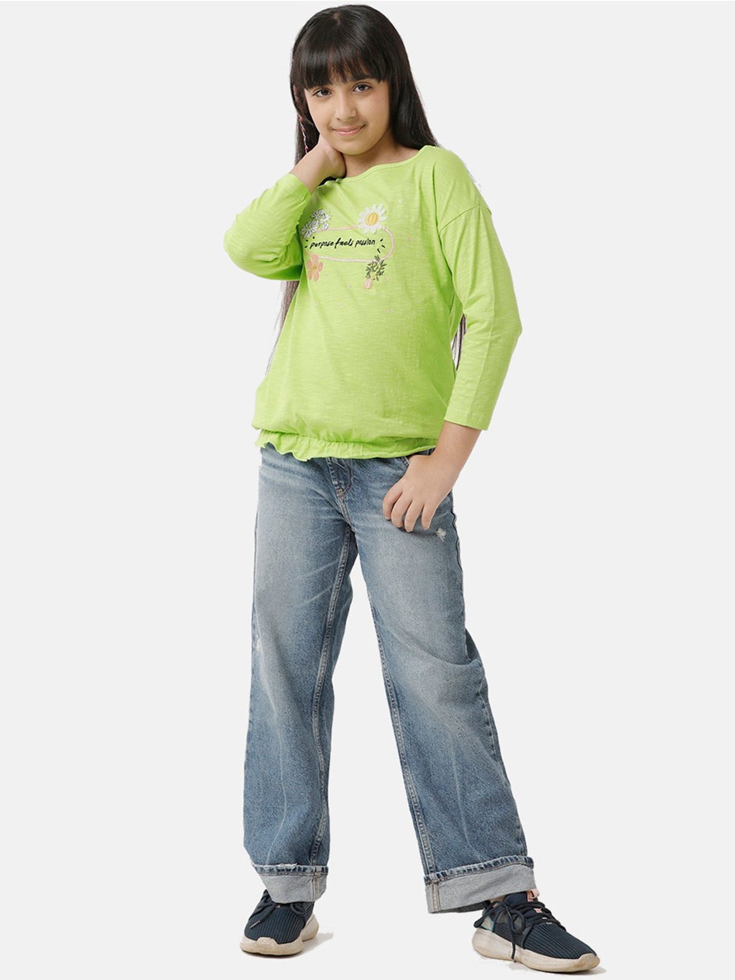 Tiny Girl Kids Pink Solid Top