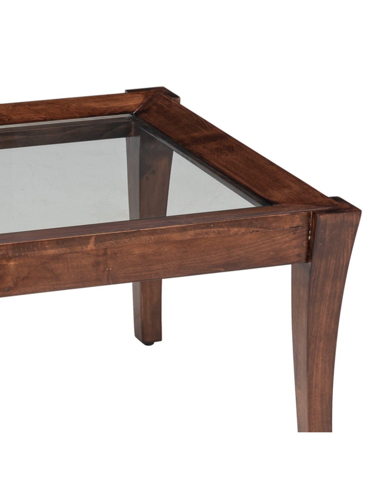 Durian Cameron Walnut Brown Solid Wood Coffee Table in Walnut Finish