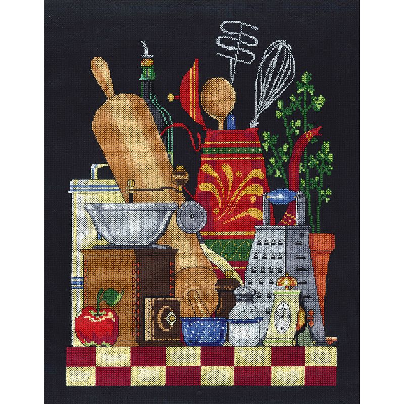 Janlynn Counted Cross Stitch Kit 11"X14"-Kitchen Still Life (14 Count)