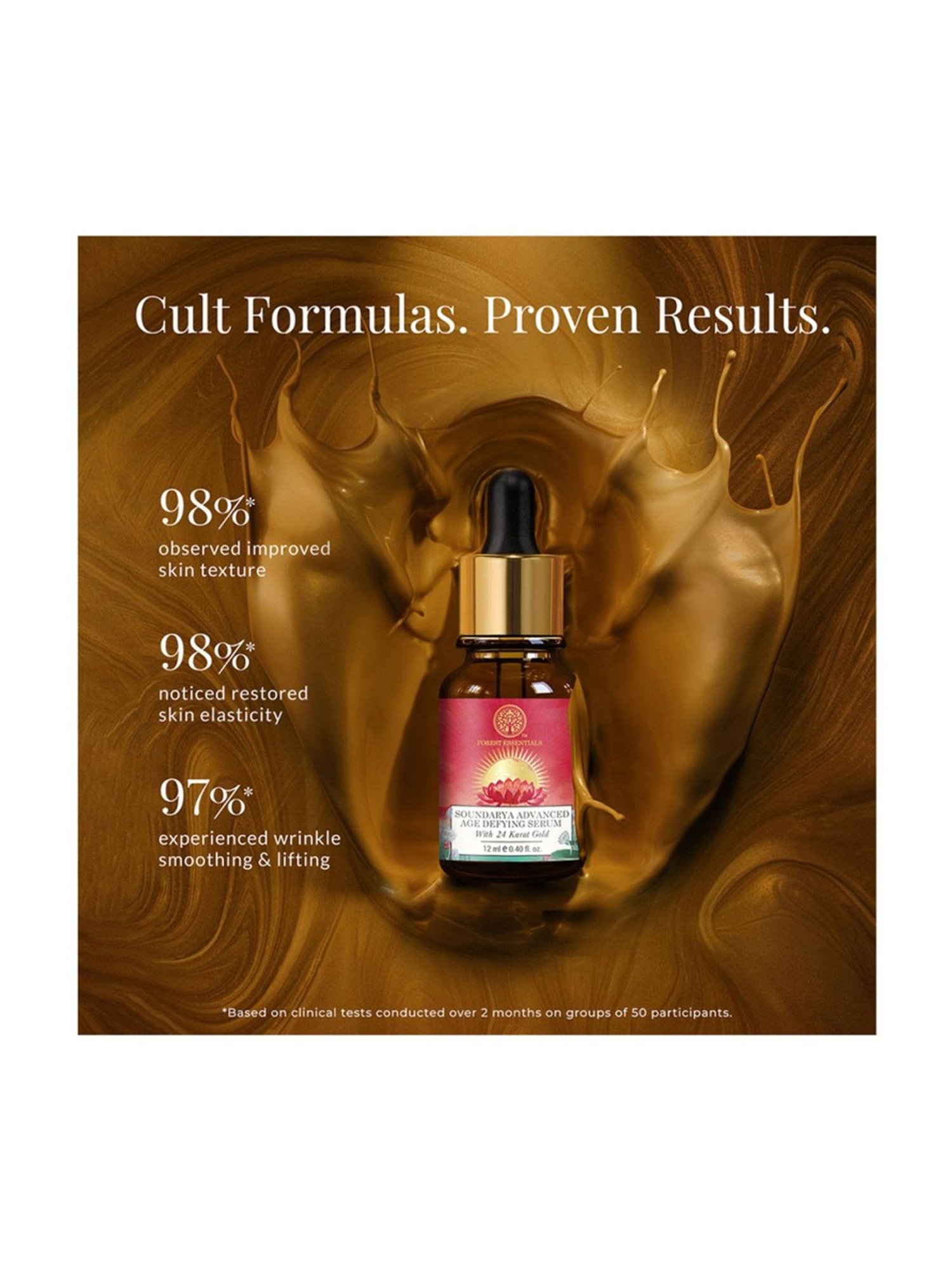 Forest Essentials Advanced Soundarya Age Defying Facial Serum with 24k Gold Serum - 12 ml
