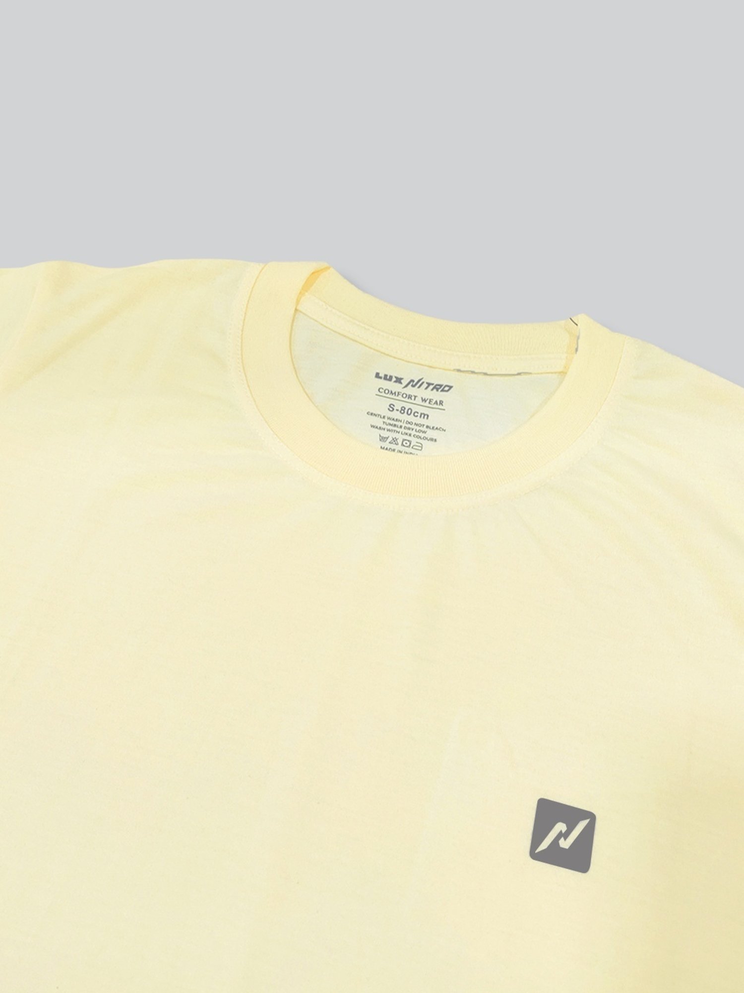 Lux Nitro Turquoise & Yellow Regular Fit T-Shirt Pack of - 2